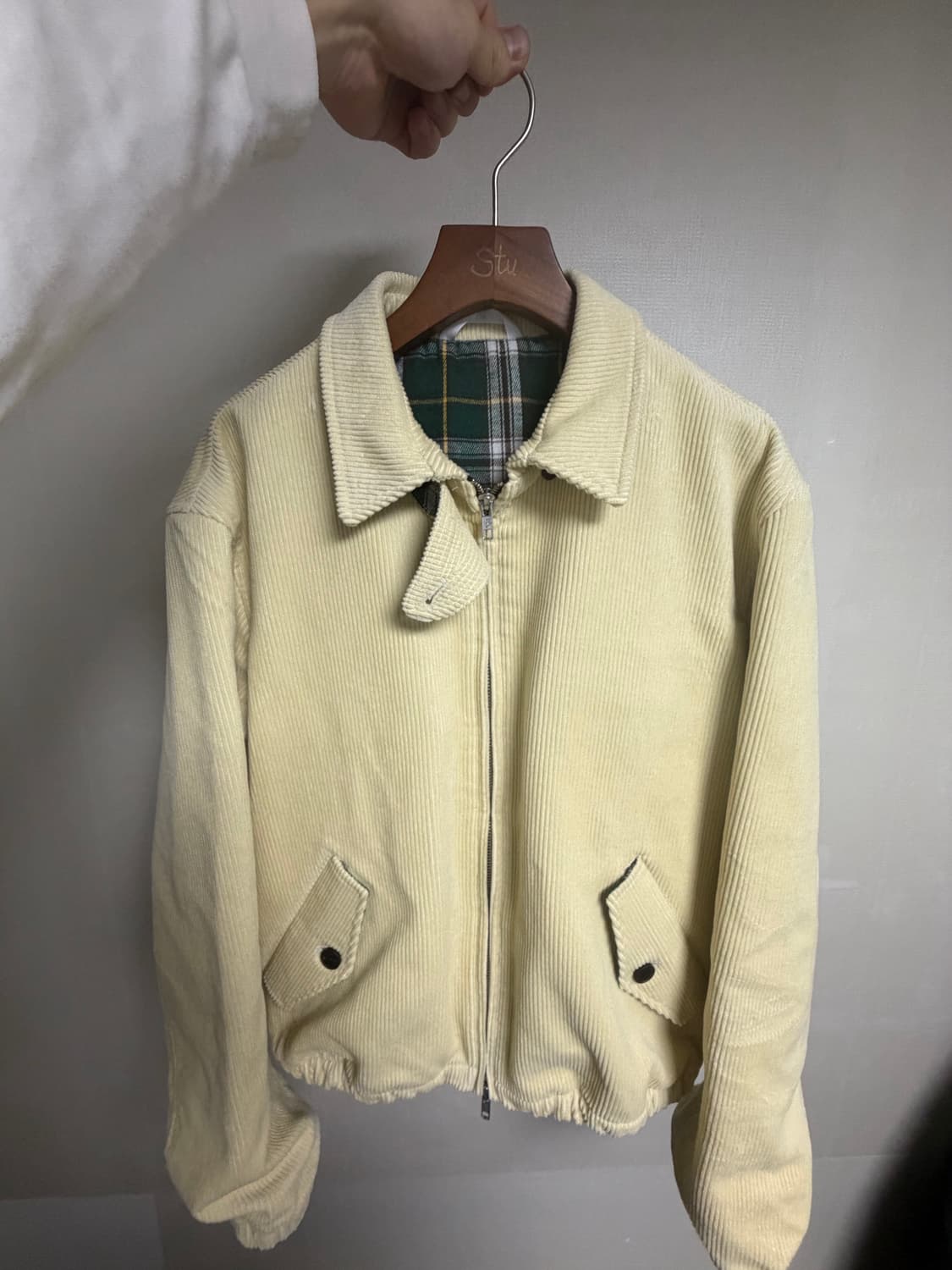STU 에스티유 스트랩 코듀로이 자켓 아이보리 L 상품이미지3
