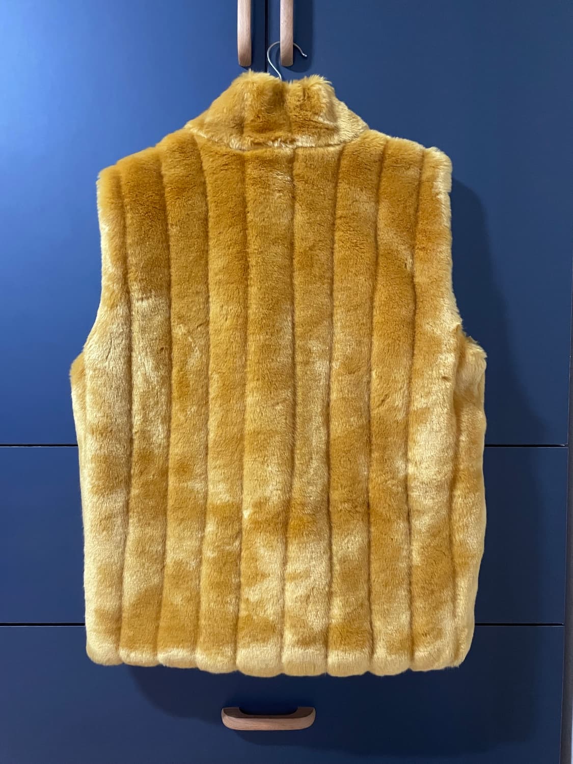 머스타드 옐로우 비건퍼 페이크퍼 갸루 베스트 상품이미지4