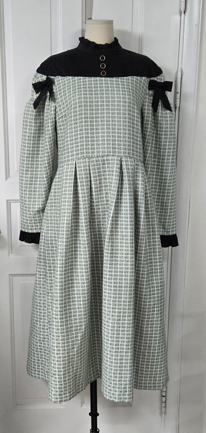 듀이듀이 트위드 원피스 민트 상품이미지2