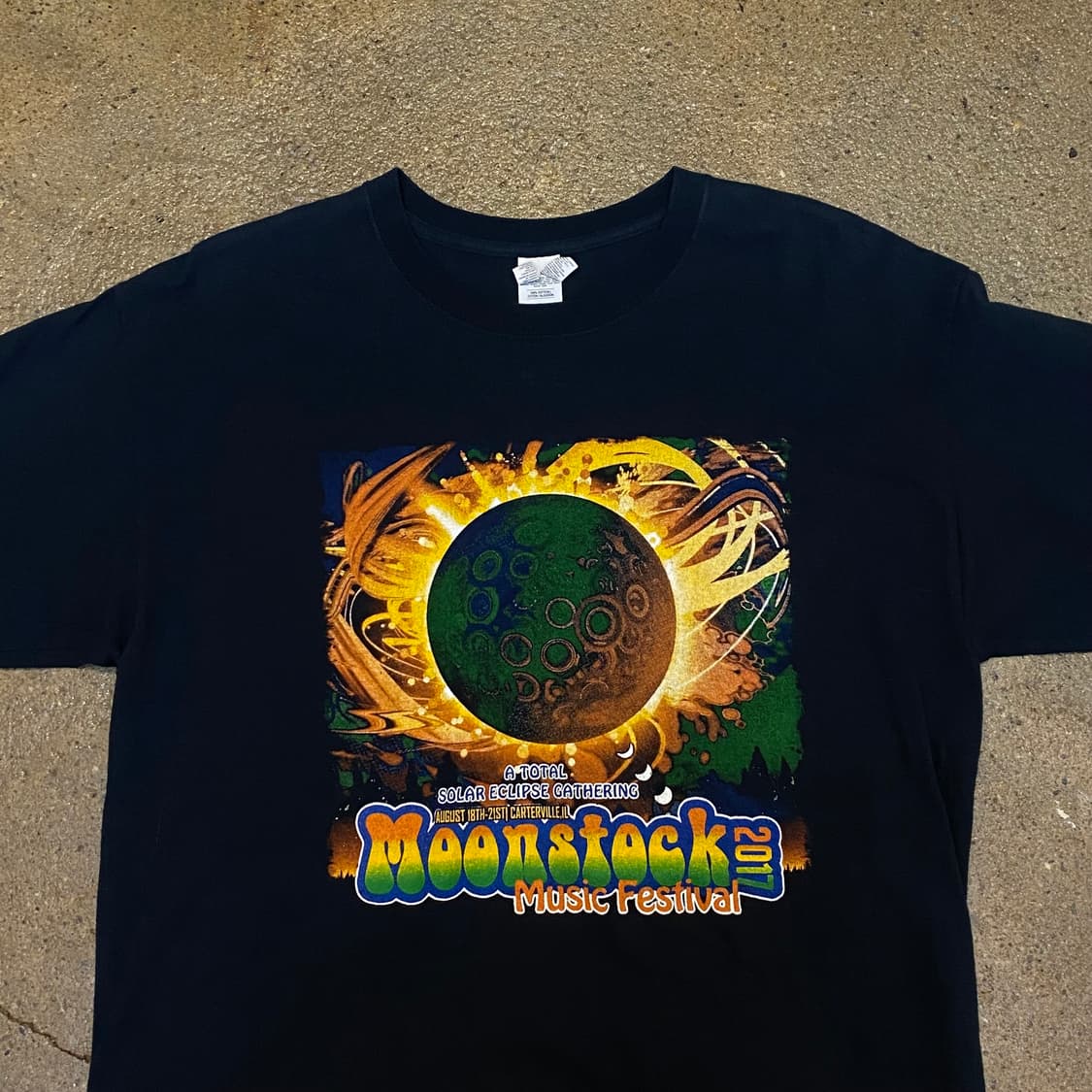 미국 빈티지 문스탁페스티벌 굿즈티 락티셔츠 반팔티 상품이미지2