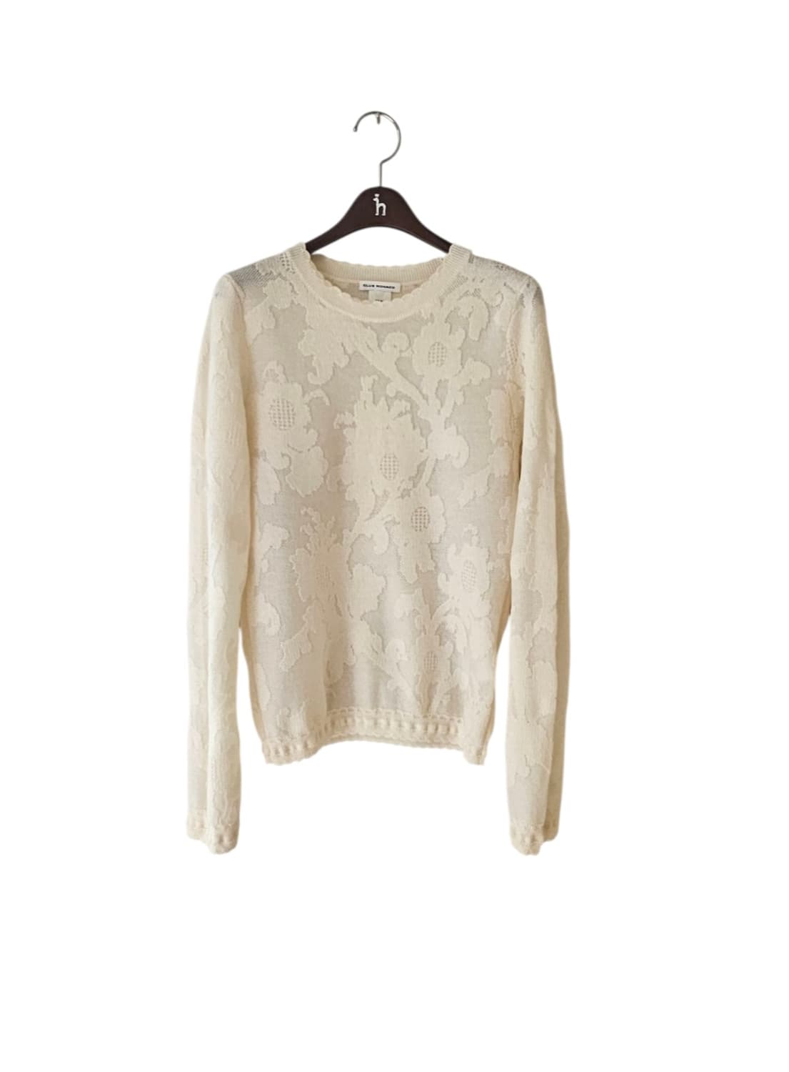 클럽모나코 울혼방 레이스 스웨터 니트 55 / 상태 좋음 상품이미지10