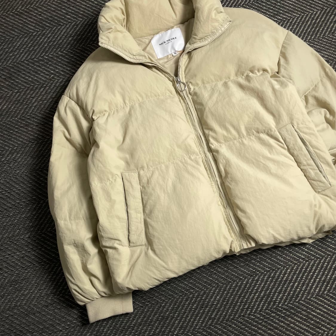 NICK NICOLE 베이지 숏 패딩 자켓o 4930 상품이미지3