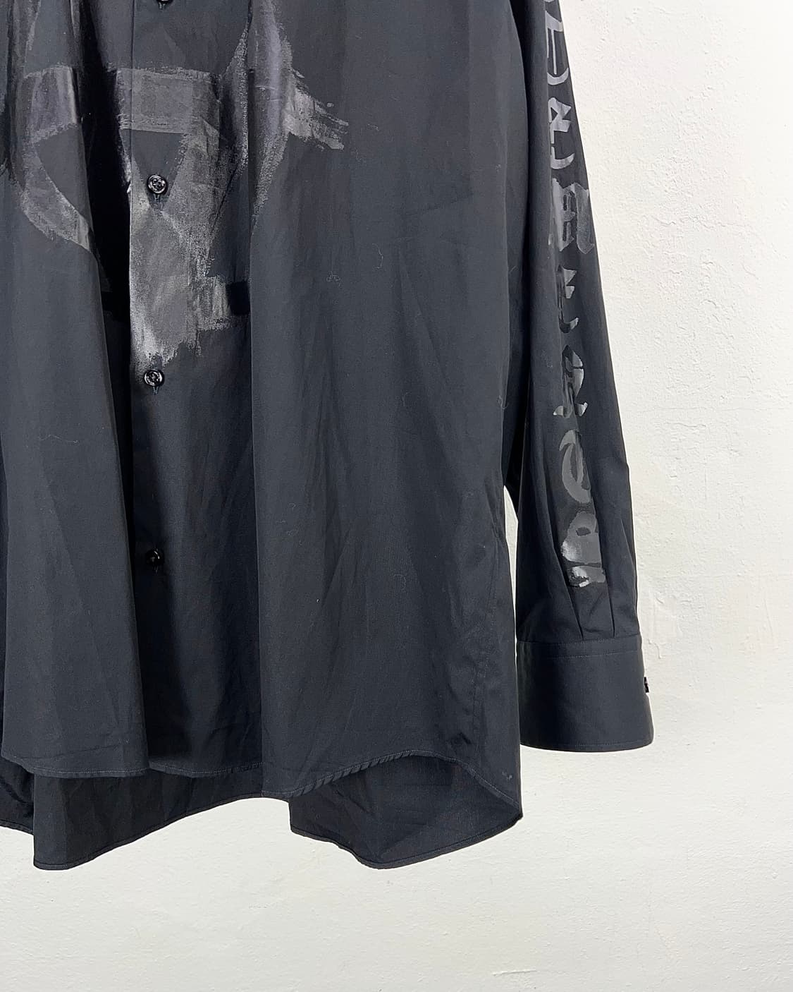 베트멍 21ss 아나키 블랙 더블 로고 셔츠 상품이미지5