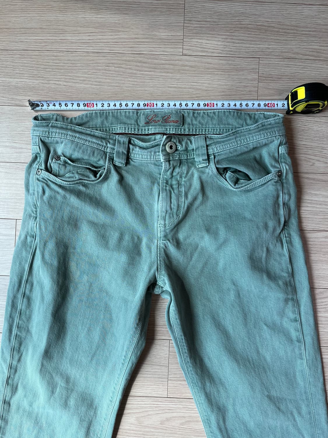 로로피아나 남성 올리브색 데님 바지 32사이즈 정품 상품이미지9