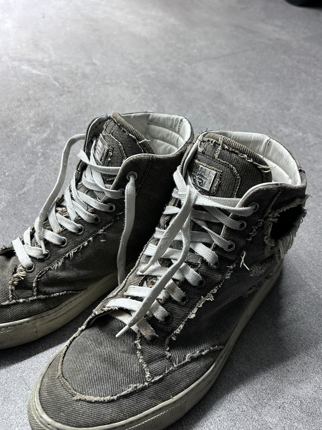 필립 플레인 디스트레스드 데님 하이탑  상품이미지4