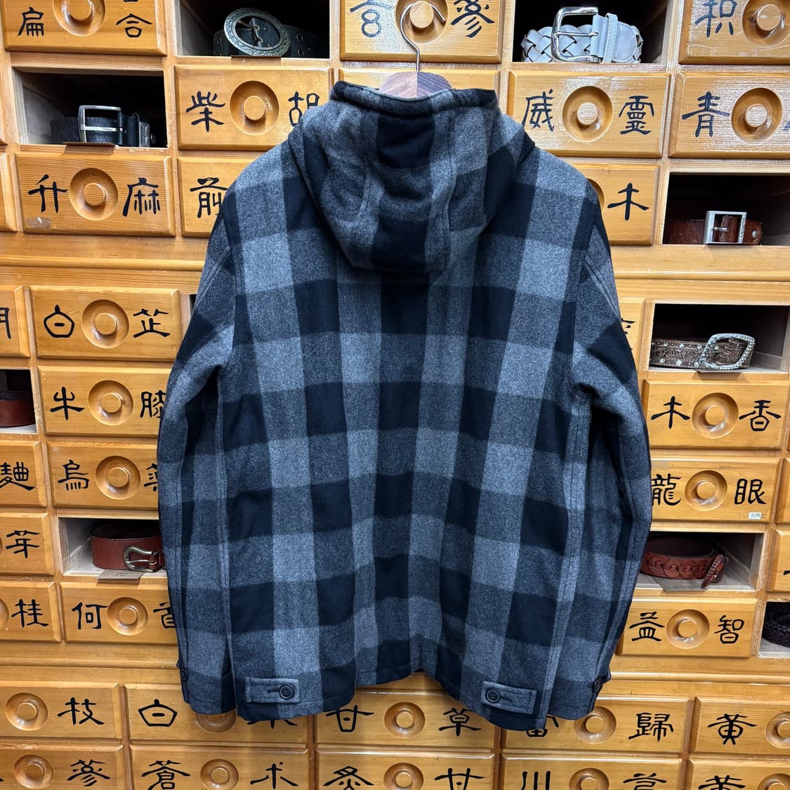 (M) 칼하트 컬트 포켓 디테일 하프 모직 체크 코트 상품이미지3