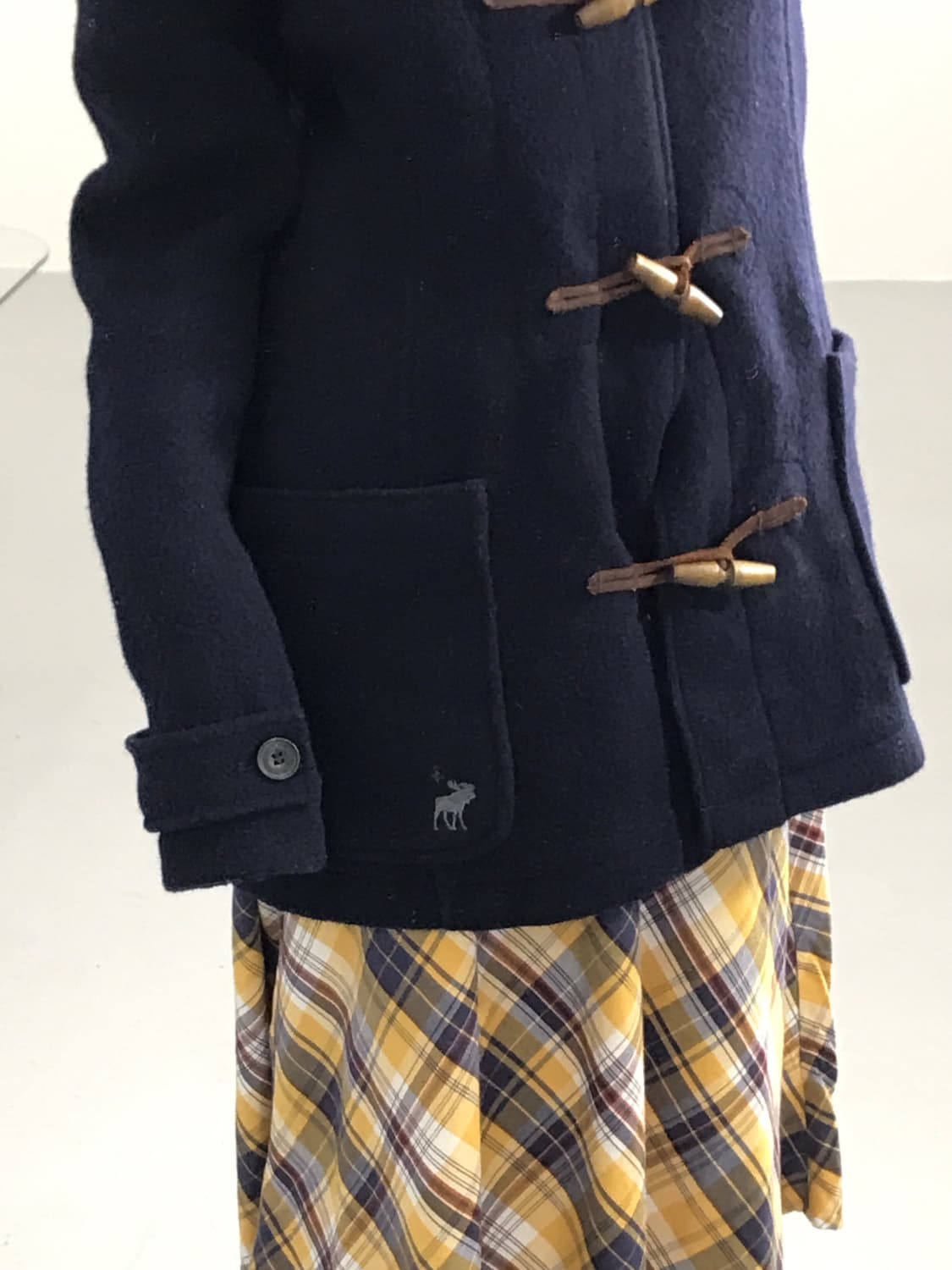 Abercrombie & Fitch Navy Wool Coats 상품이미지3