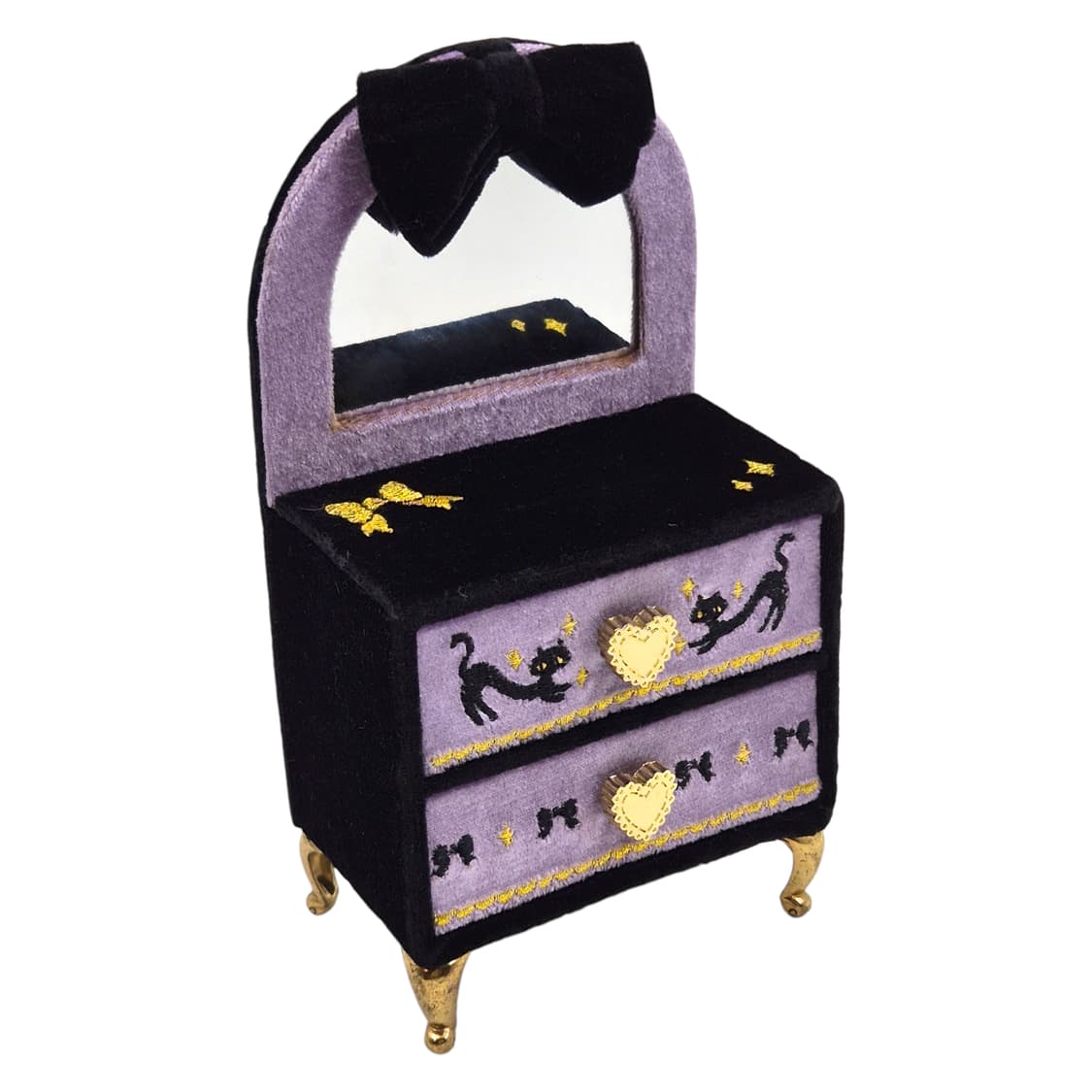 00s 레트로 스위머 벨벳 고양이 거울 서랍 상품이미지1