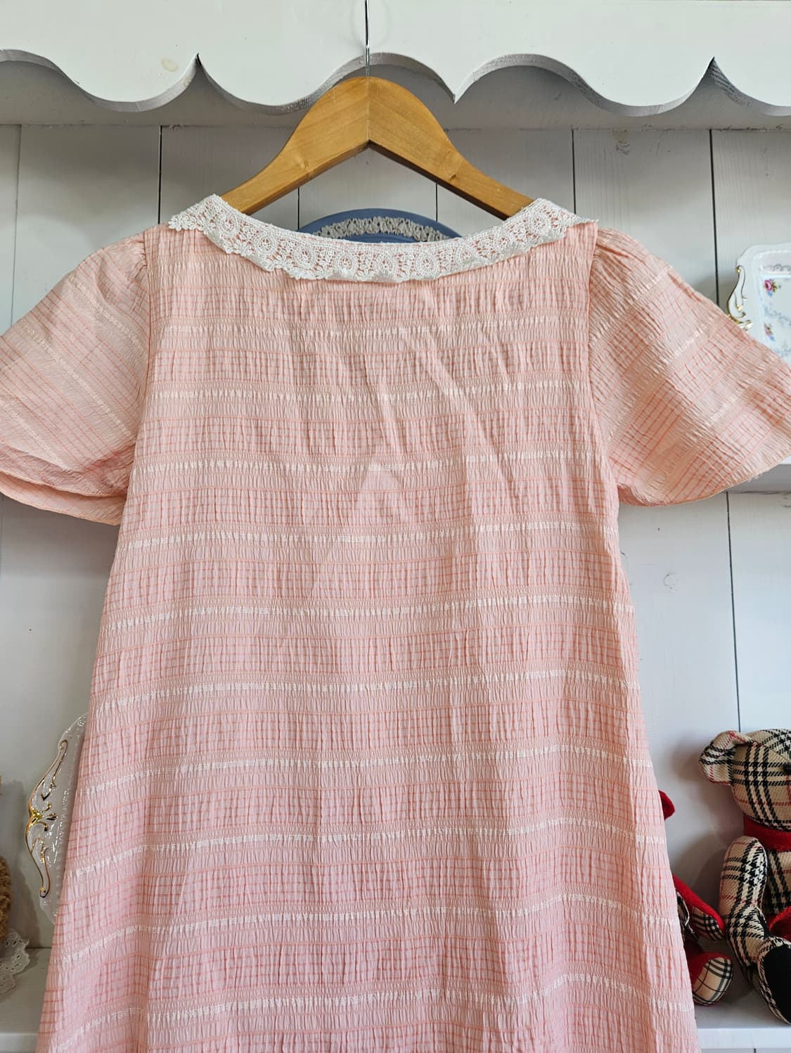 세실맥비 레이스 핑크 원피스 상품이미지5