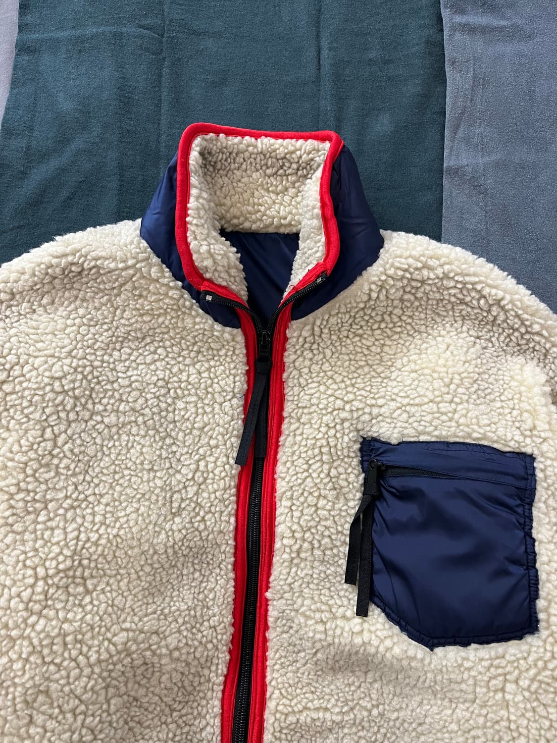 빈티지 Henry Lear by 토요엔터프라이즈 리버시블 플리스 자켓 상품이미지5