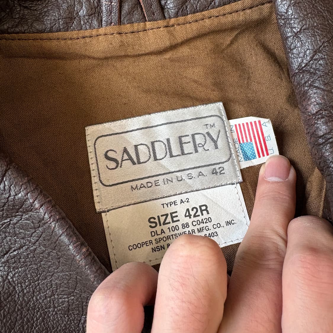 90s Saddlery A-2 jacket 상품이미지5