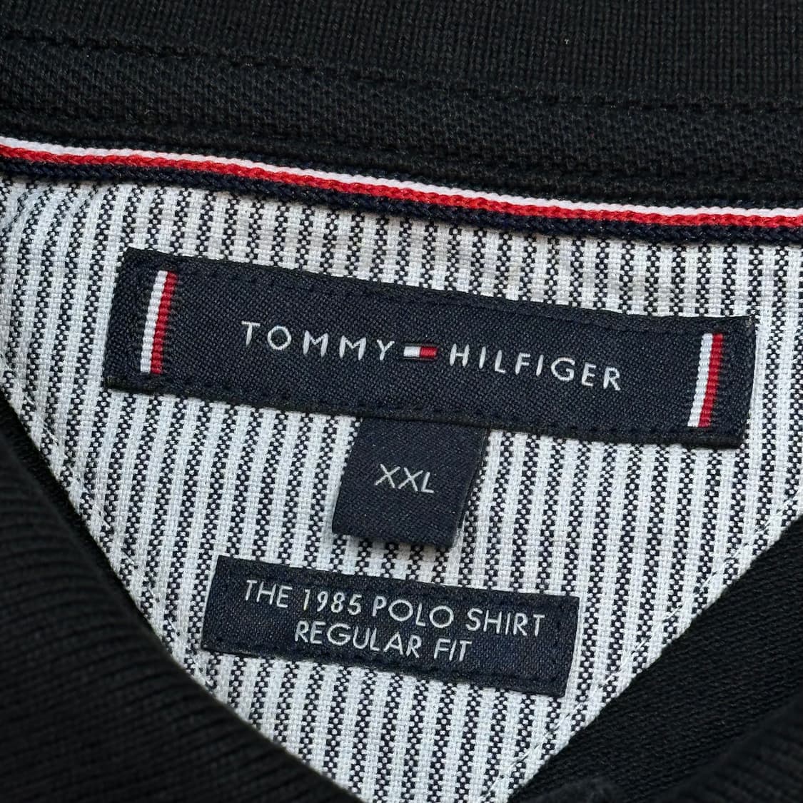 XXL 타미힐피거 블랙 반팔 카라티 상품이미지4