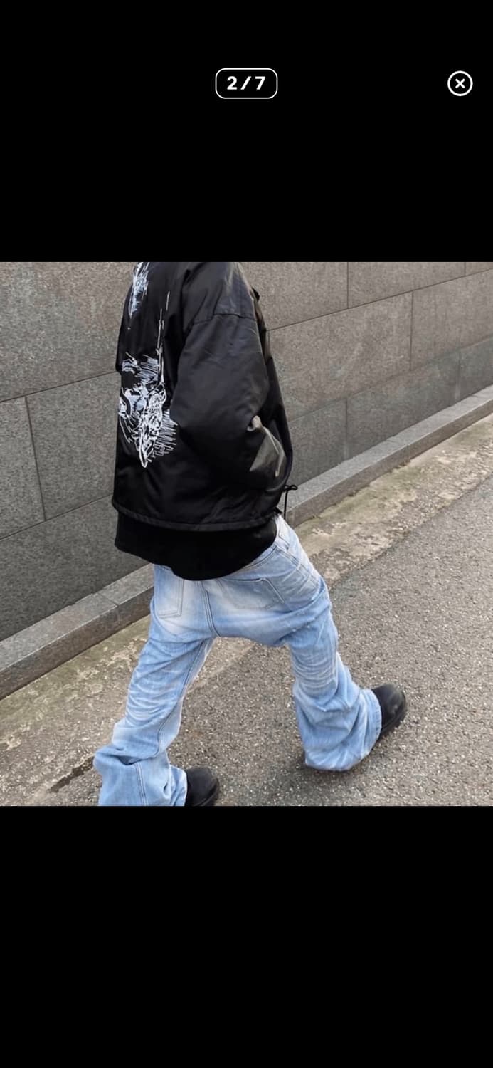 언더마이카 오버 플레어 컷팅진 상품이미지2