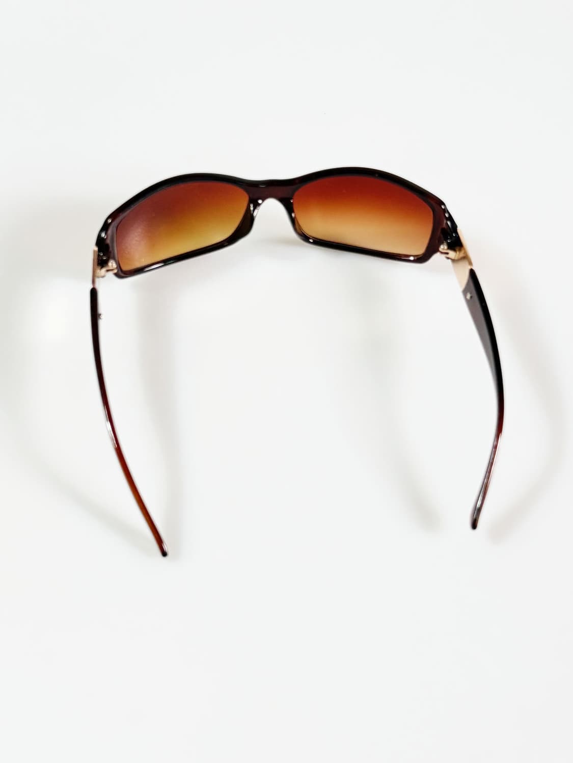 90s 브라운 볼드 스퀘어 그라디언트 틴트 빈티지 선슬라스 상품이미지5