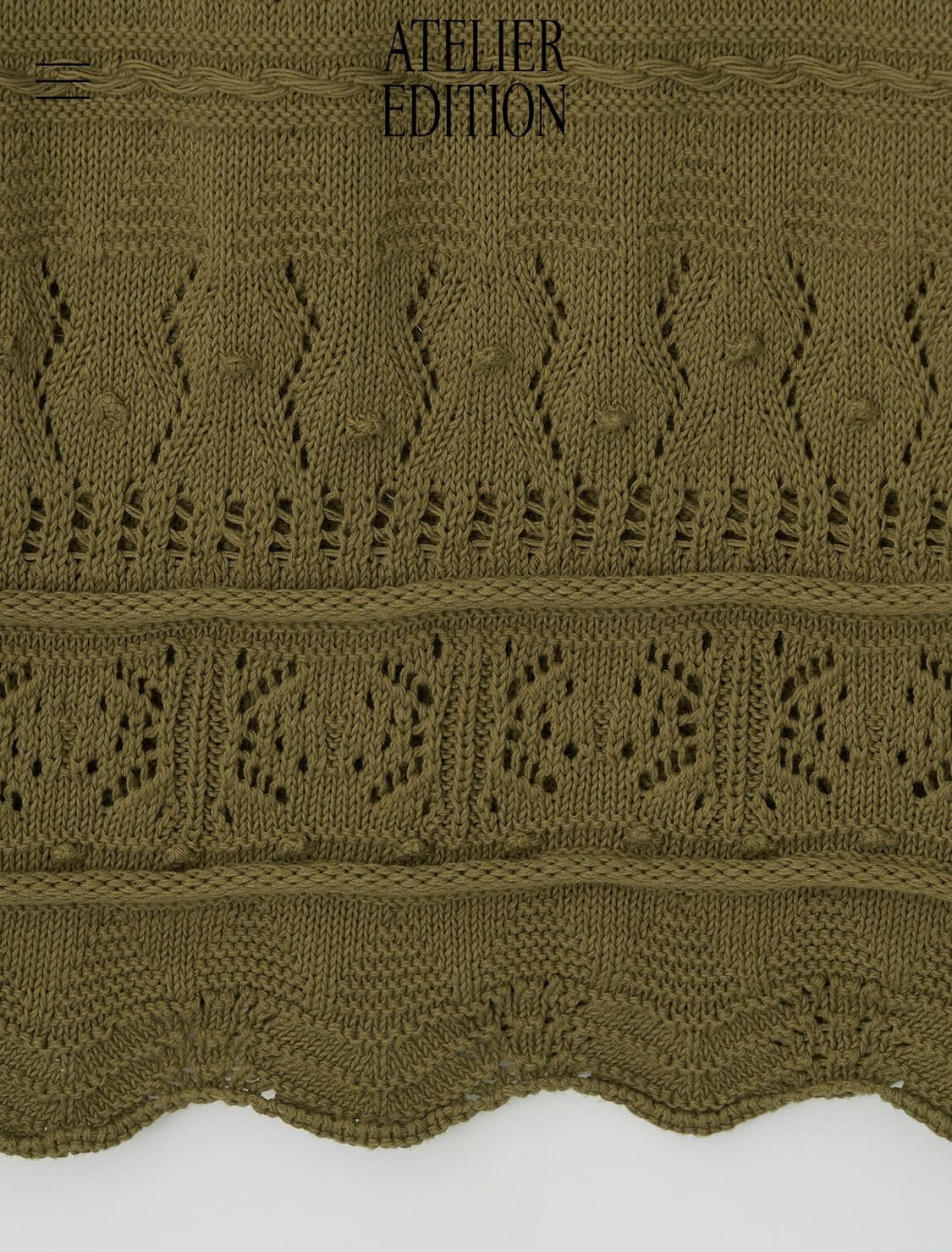 아뜰리에에디션 Openwork Cotton Dress (khaki) 상품이미지3