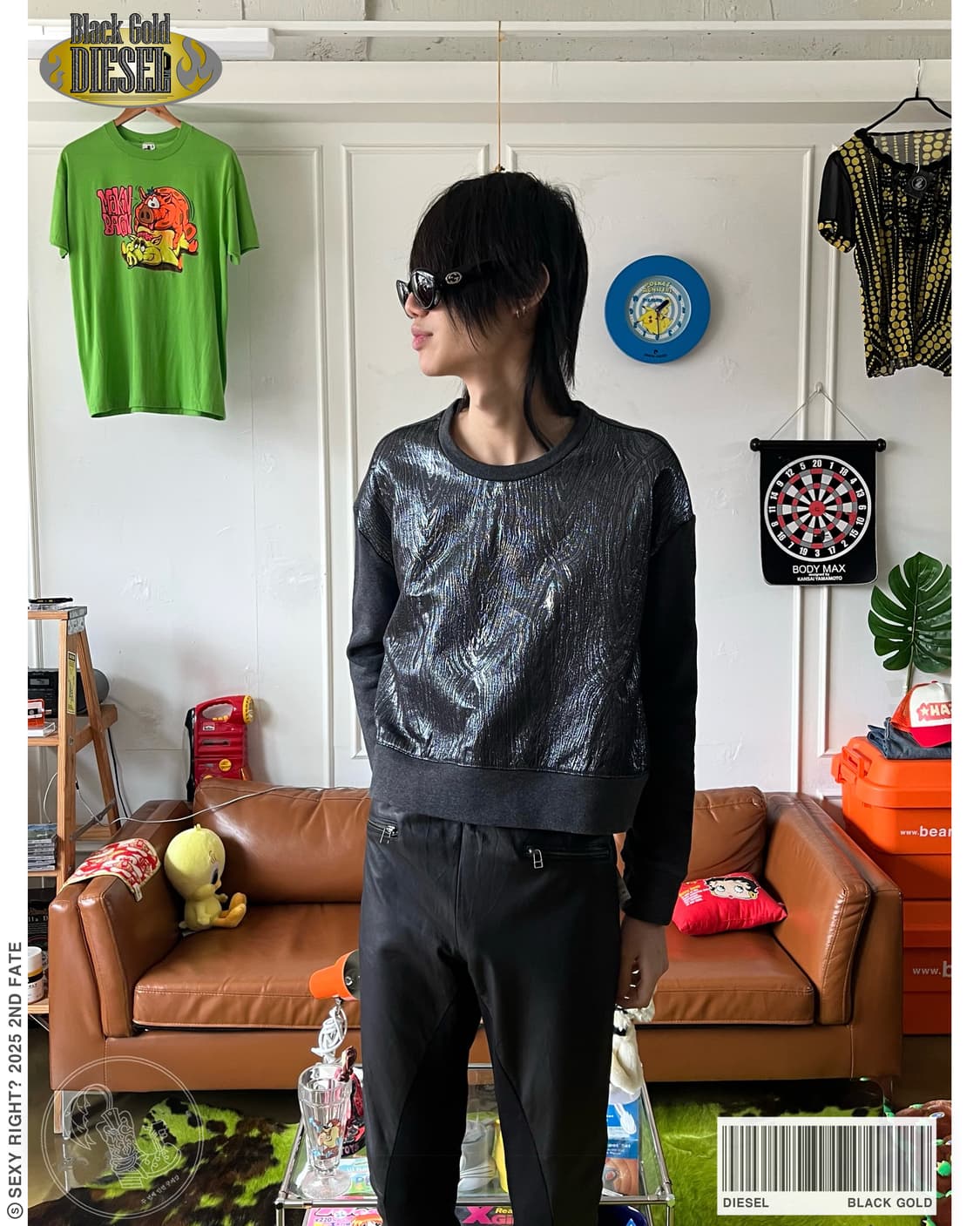 DIESEL BLACK GOLD Varnished Print Sweats 상품이미지1