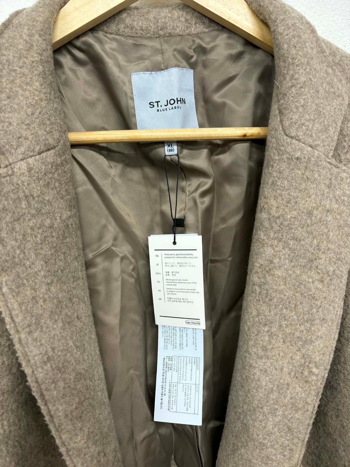 [XL] 21fw st.john 센존 블루라벨 새상품 앙고라 램스울 코트 상품이미지3