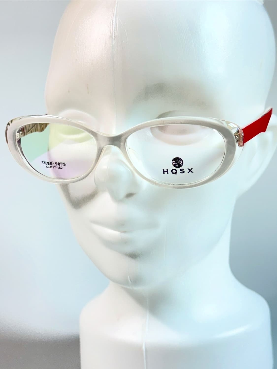 90s HQSX 화이트 뿔테 스퀘어 데드스탁 빈티지 안경 상품이미지6