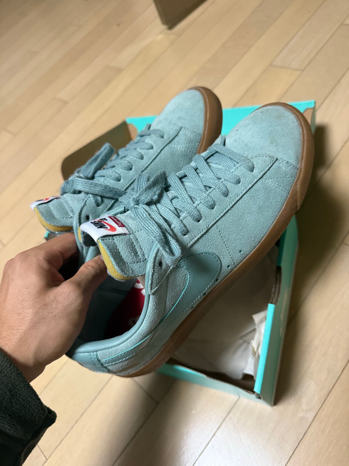[275] 나이키 SB 블레이저 Supreme 민트 스웨이드 상품이미지3