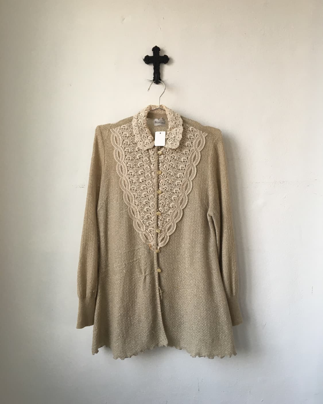 Crochet trimming net shirt 상품이미지2