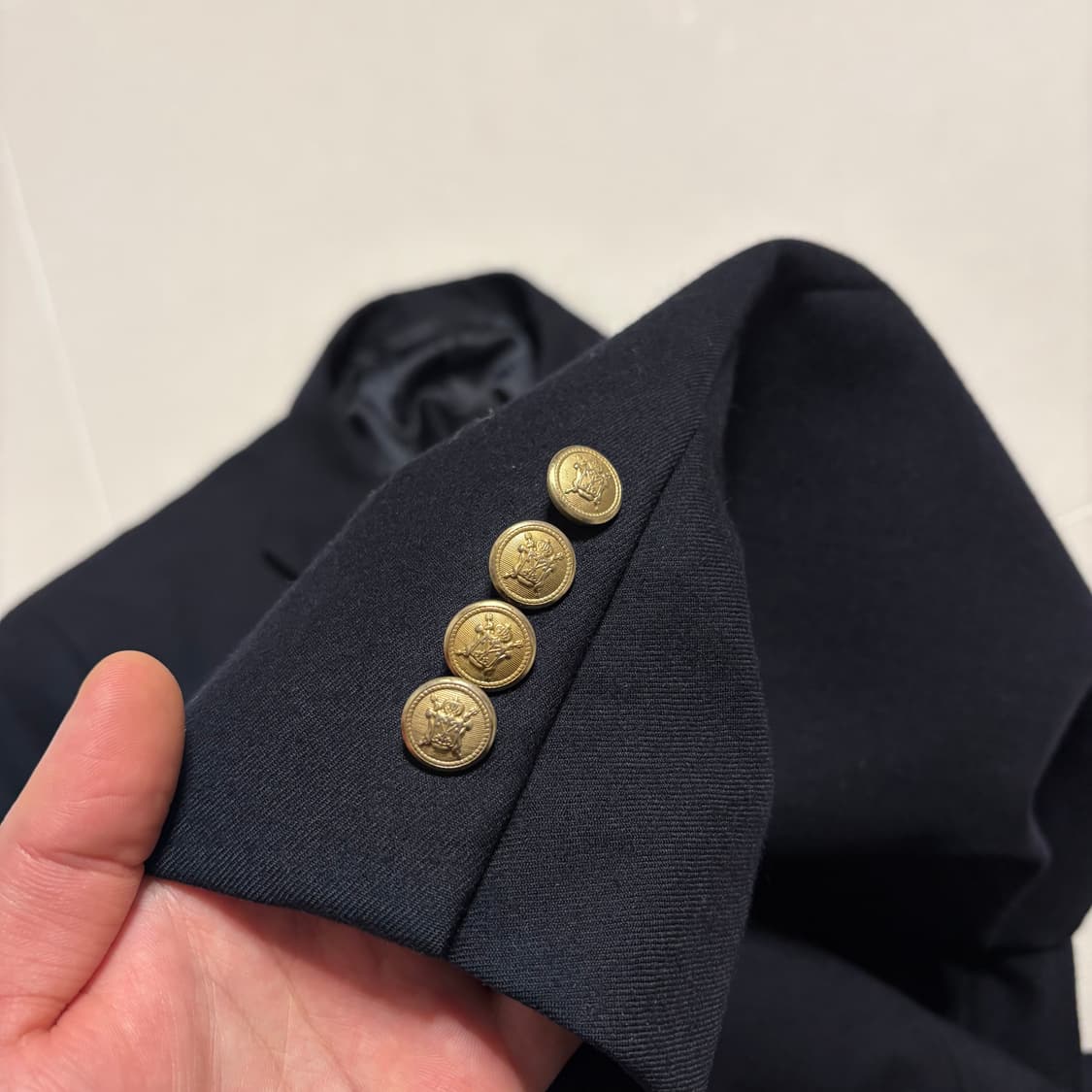 정품 뉴욕커 금장 울 블레이저 자켓 다크네이비 상품이미지6