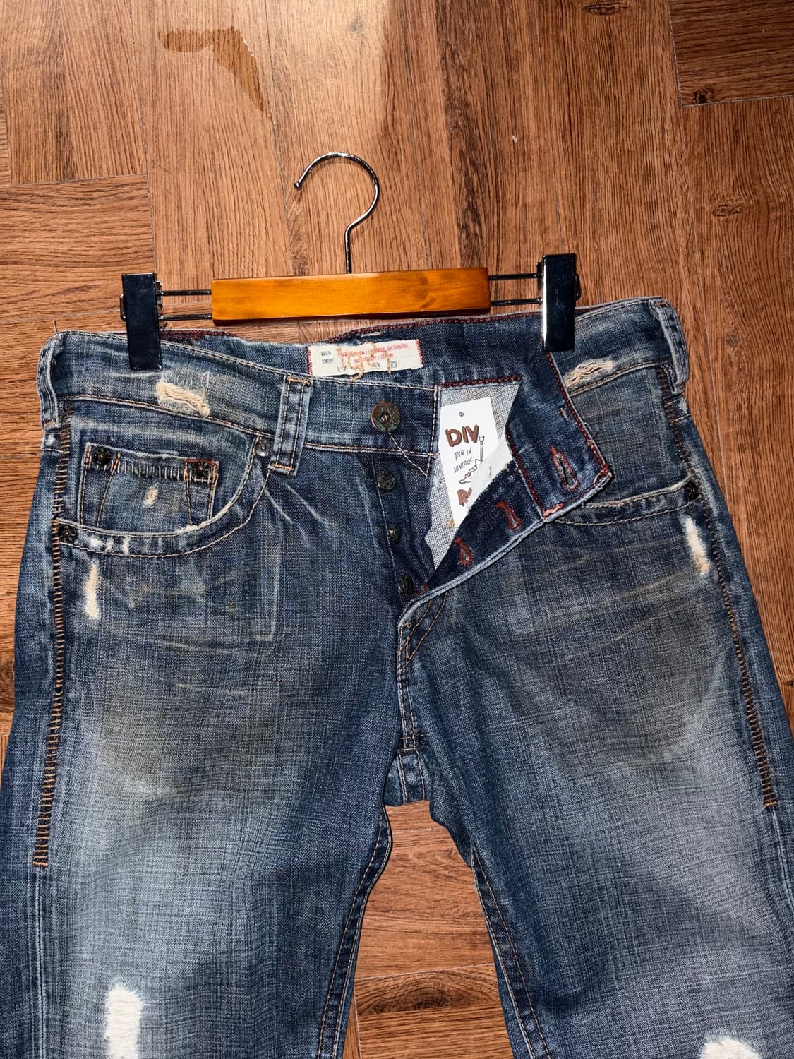 빈티지 포켓 디테일 데님팬츠 상품이미지8