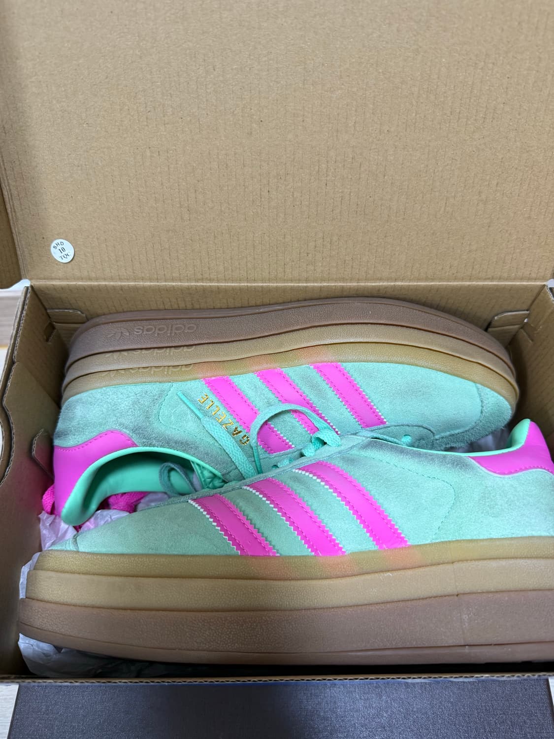 아디다스 가젤 볼드 스웨이드 240 민트 핑크 상품이미지2