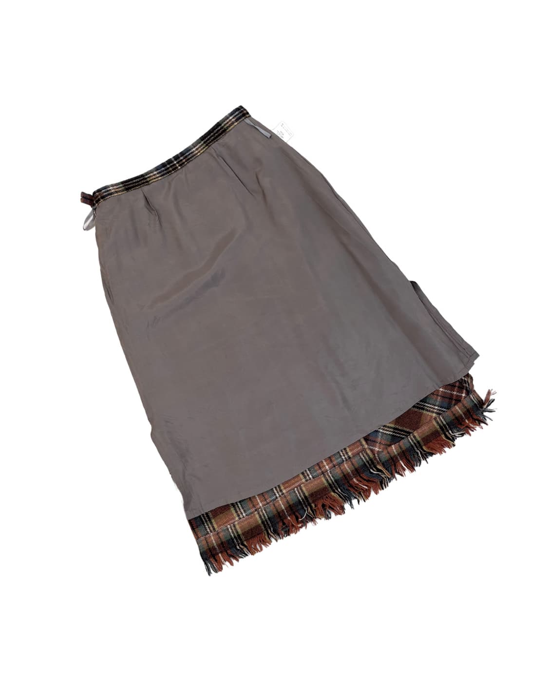 SCAPA autumn wool check midi wrap skirt 상품이미지4