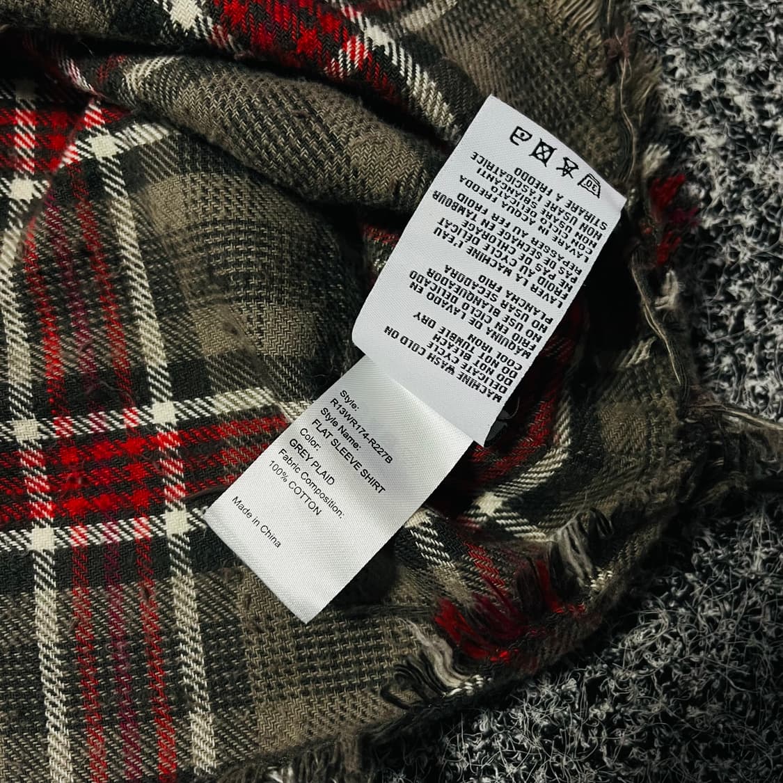 R13 컷아웃 레이어드 플란넬  상품이미지5