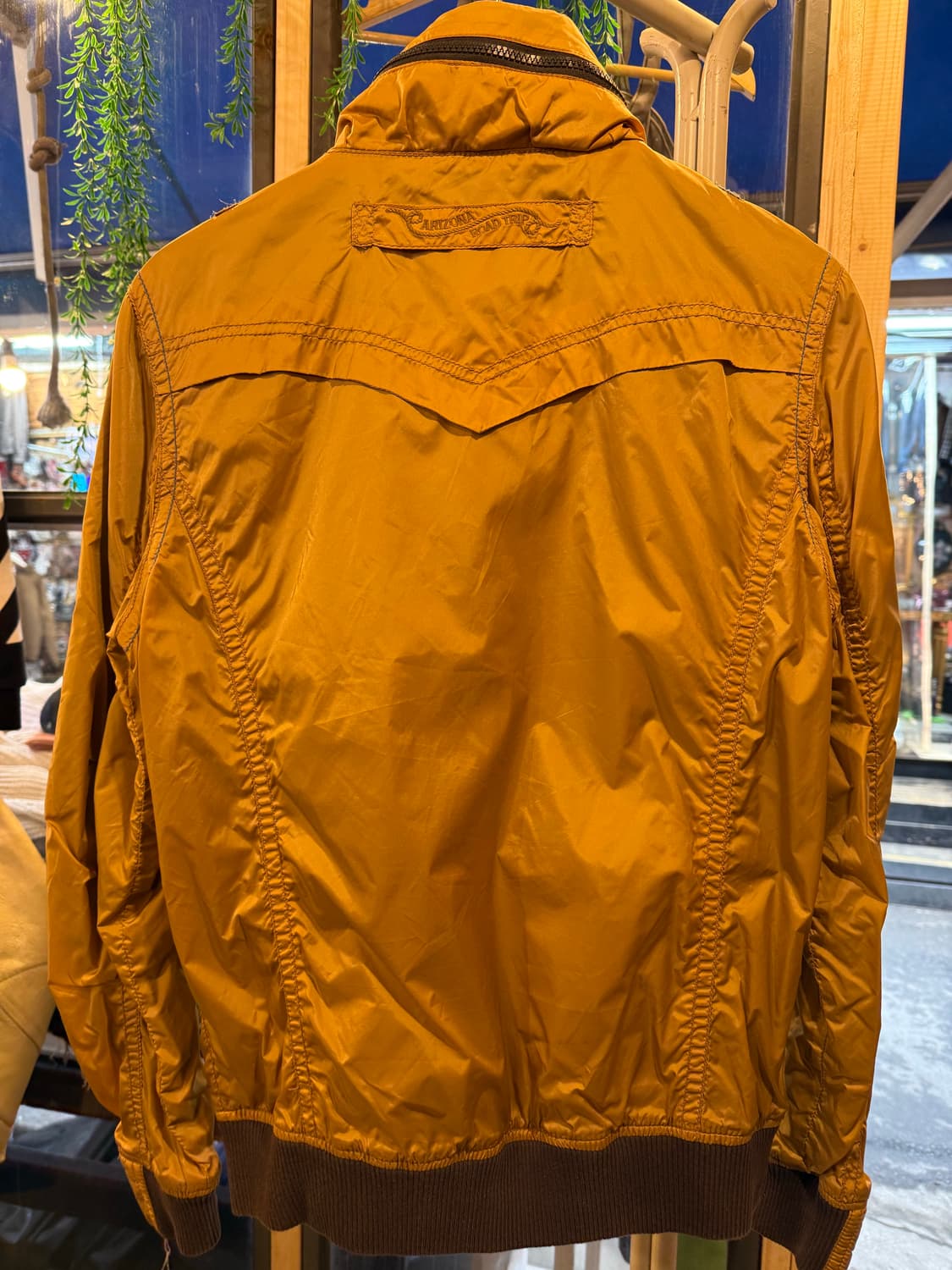 빈티지 머스타드 나일론 봄버 자켓 상품이미지4