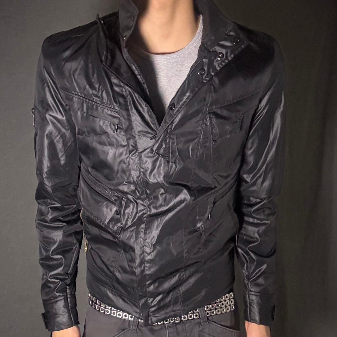 system 사선 포켓 y2k 자켓 상품이미지1