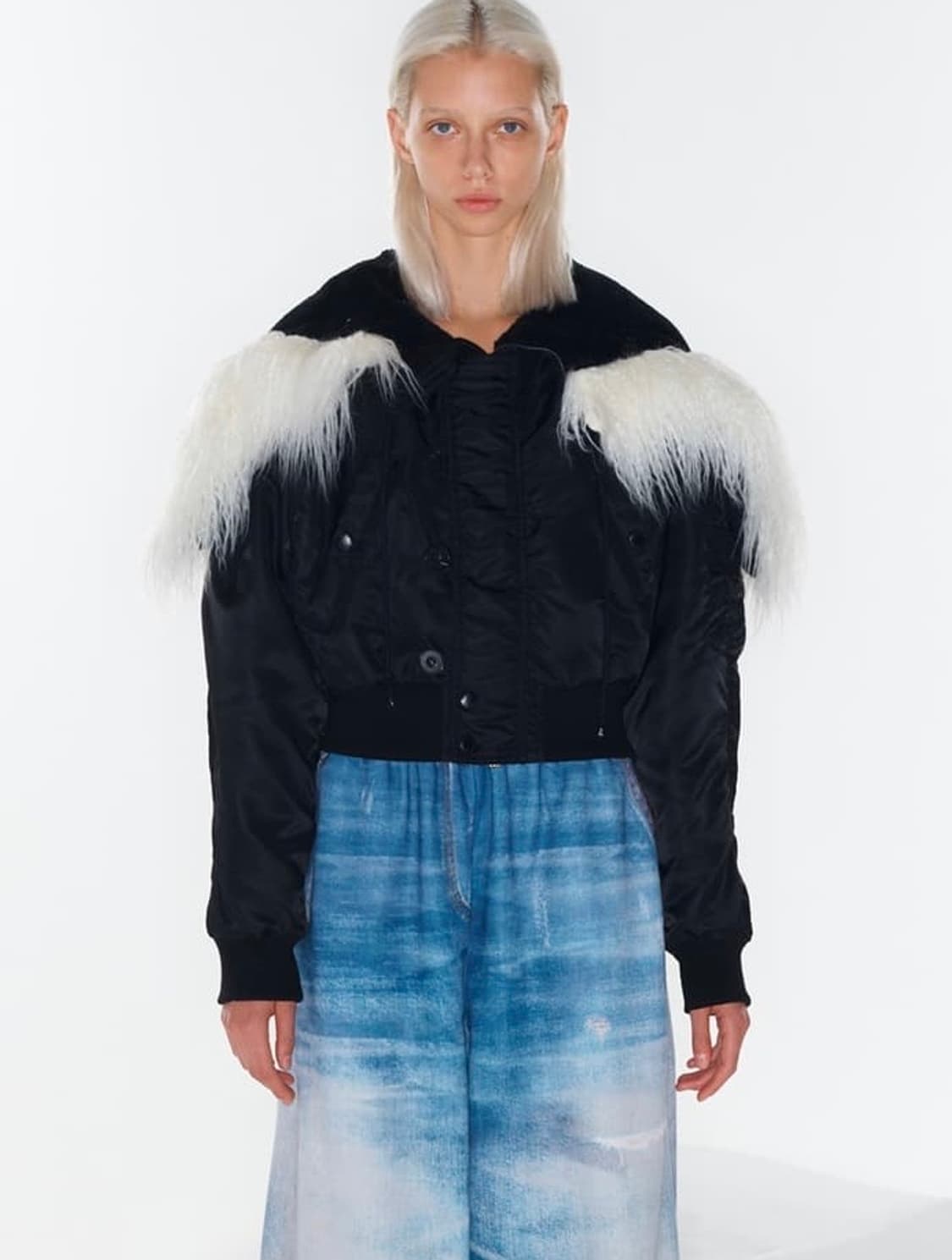 OPEN YY FAUX FUR ZIPPER HOOD MA1 사이즈 3 상품이미지1