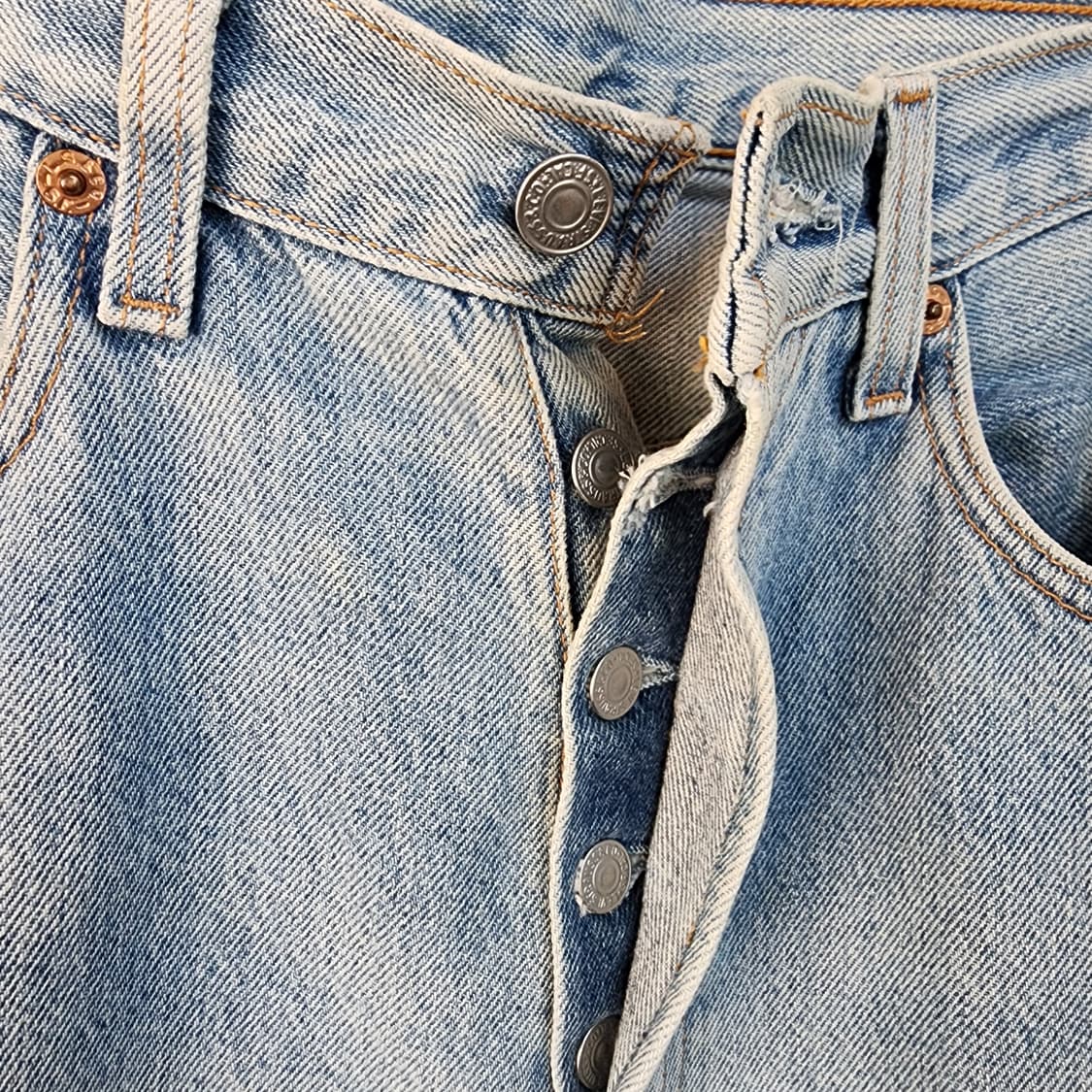 리바이스 501 연청 데님 팬츠 상품이미지4