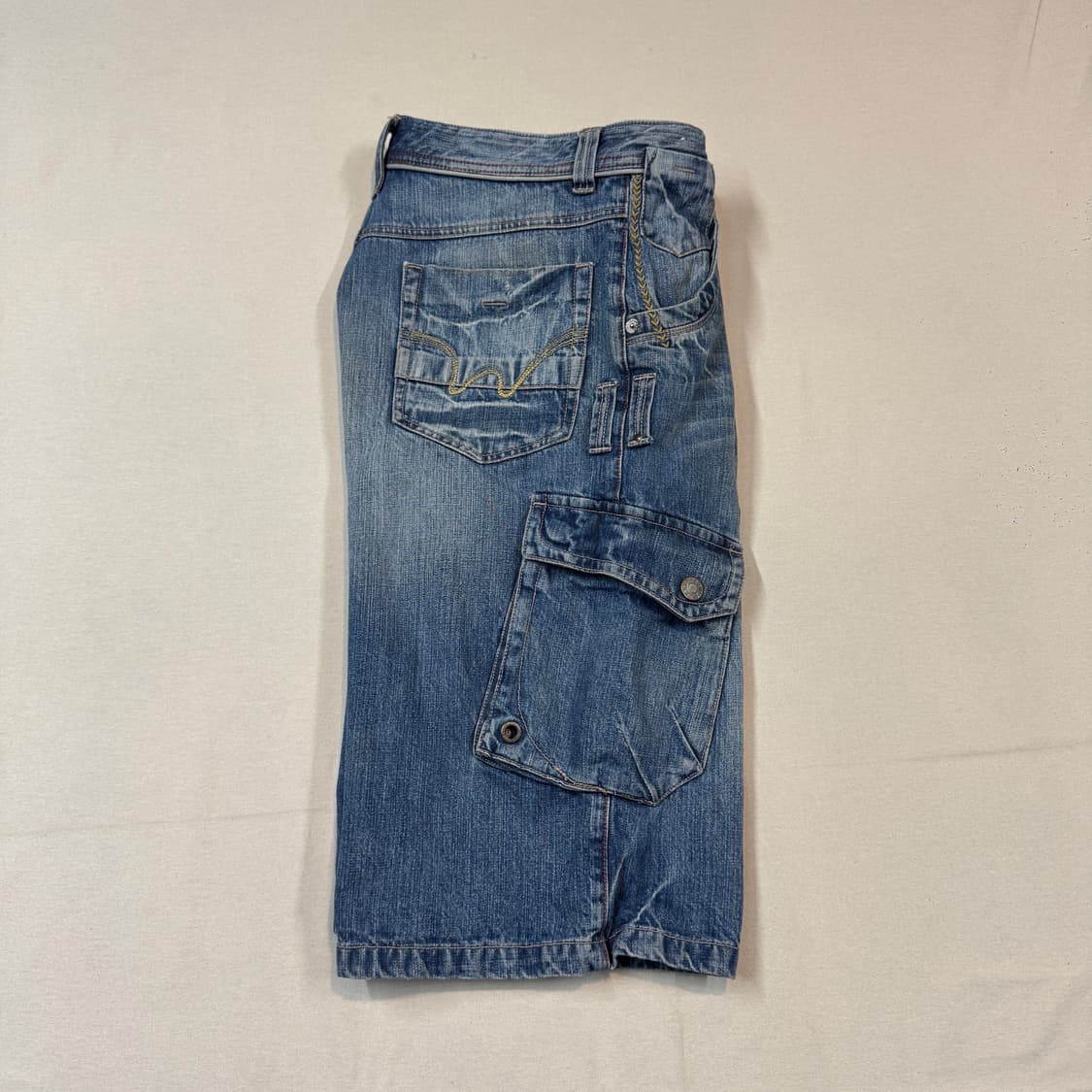 34inch) EDWIN 에드윈 데님 버뮤다 카고 팬츠 7부 바지 상품이미지5