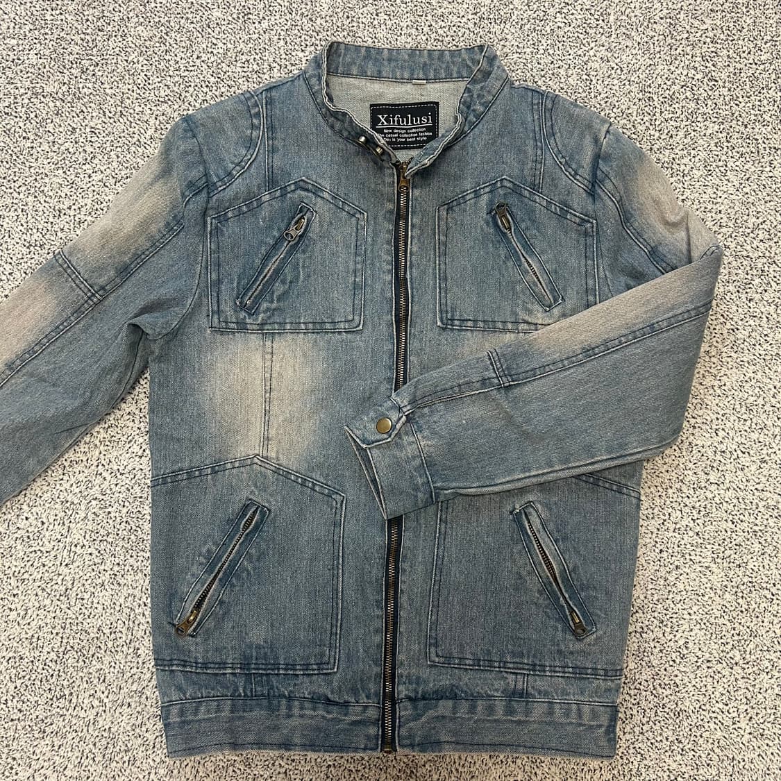 Xifulusi Zip Denim Jacket. 상품이미지4