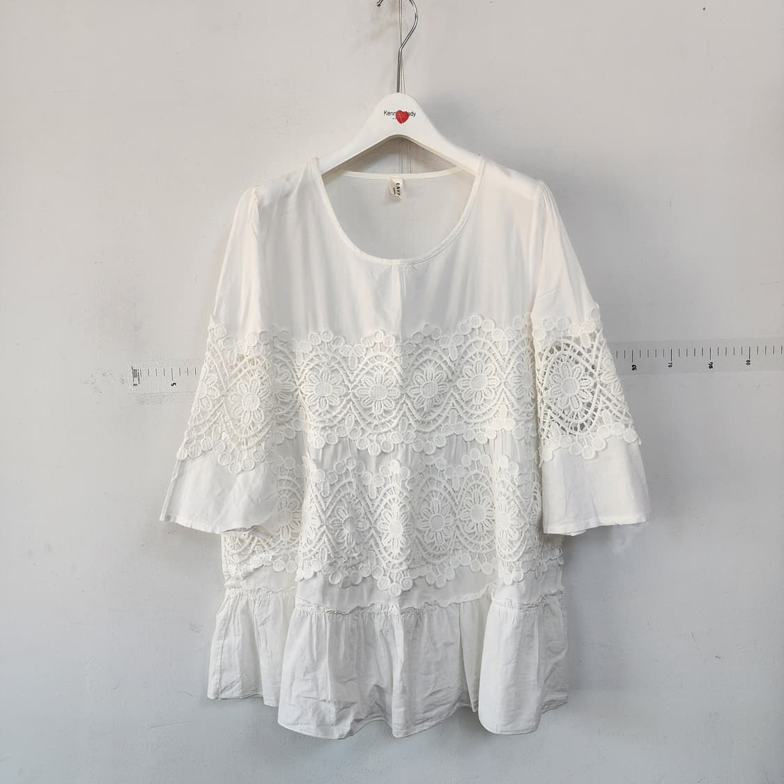 마인스타일 화이트 레이스 블라우스 상품이미지1