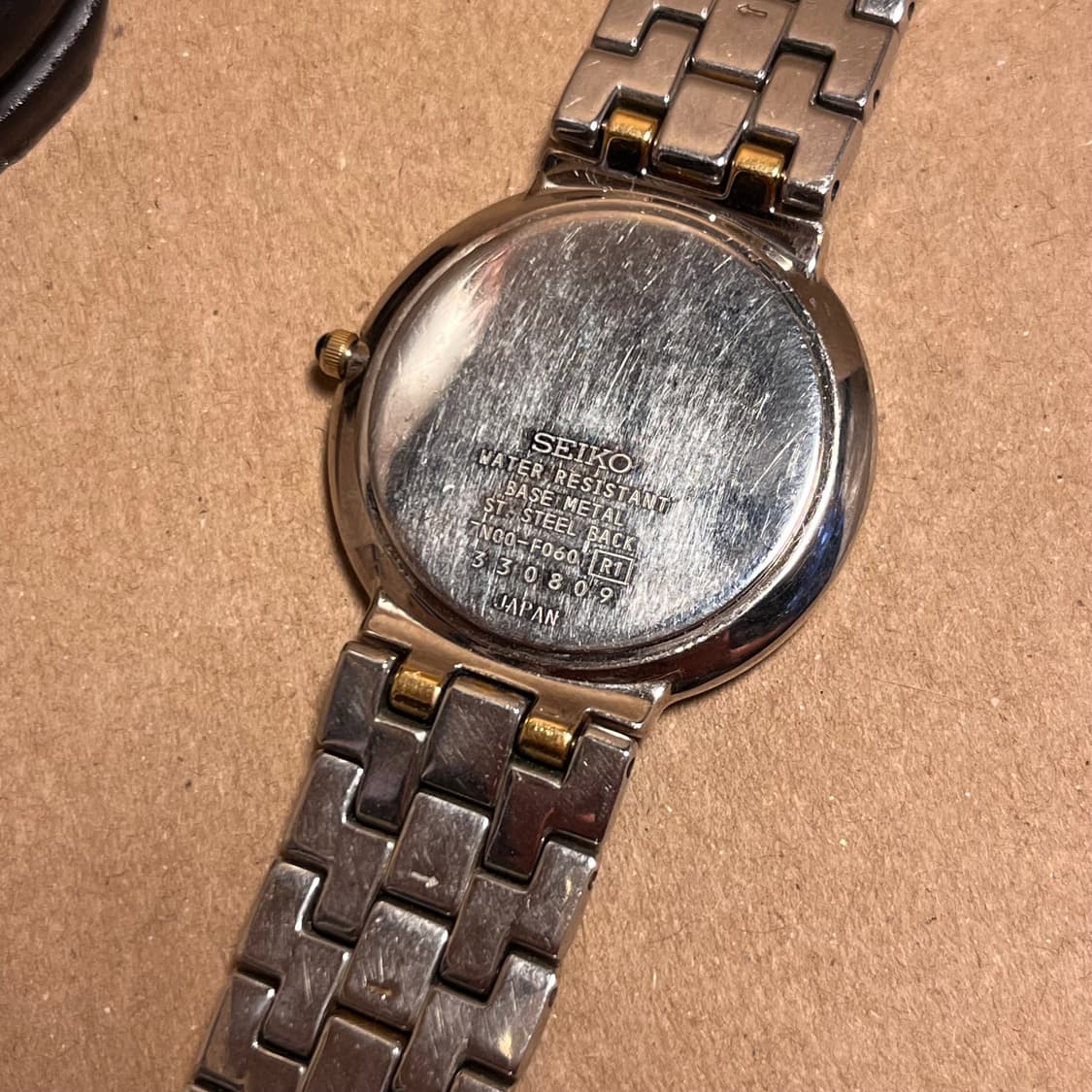 세이코 7N00-F060 빈티지 시계 골드 스파클 다이얼 투톤 상품이미지5