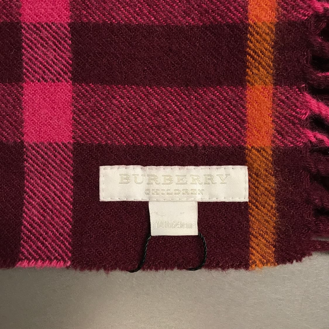 버버리 정품 캐시미어 머플러 버건디 상품이미지4