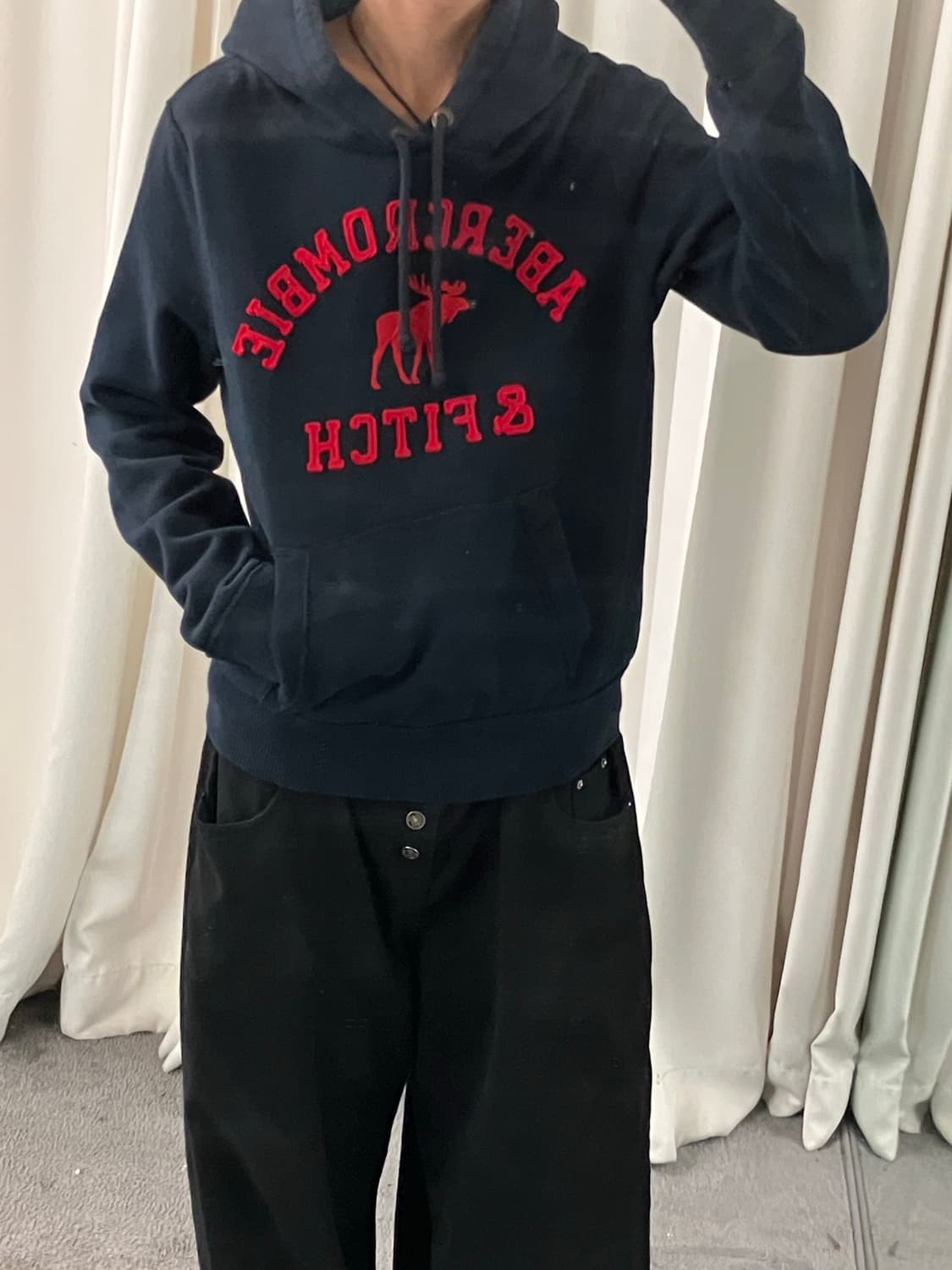 아베크롬비 네이비 후드티 L 상품이미지4