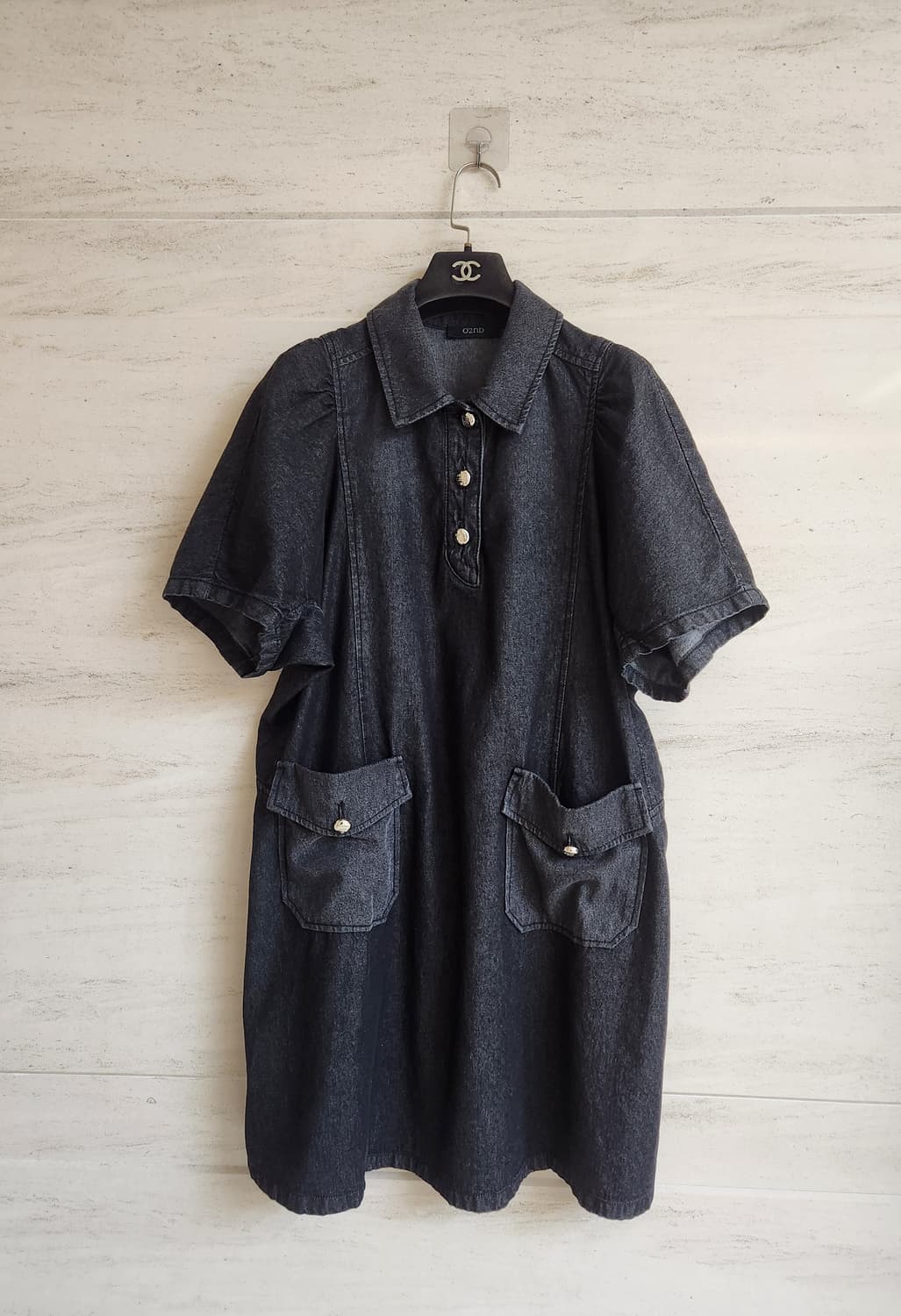 오즈세컨 25년 플랩포켓 미니 데님원피스 상품이미지5