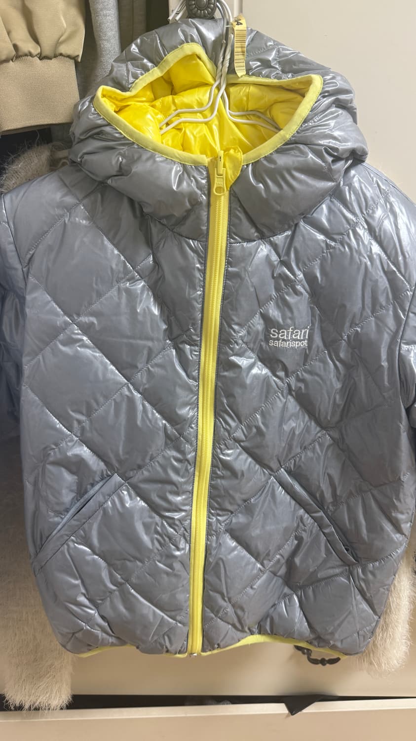 사파리스팟 리버시블 패딩 그레이옐로우 상품이미지2