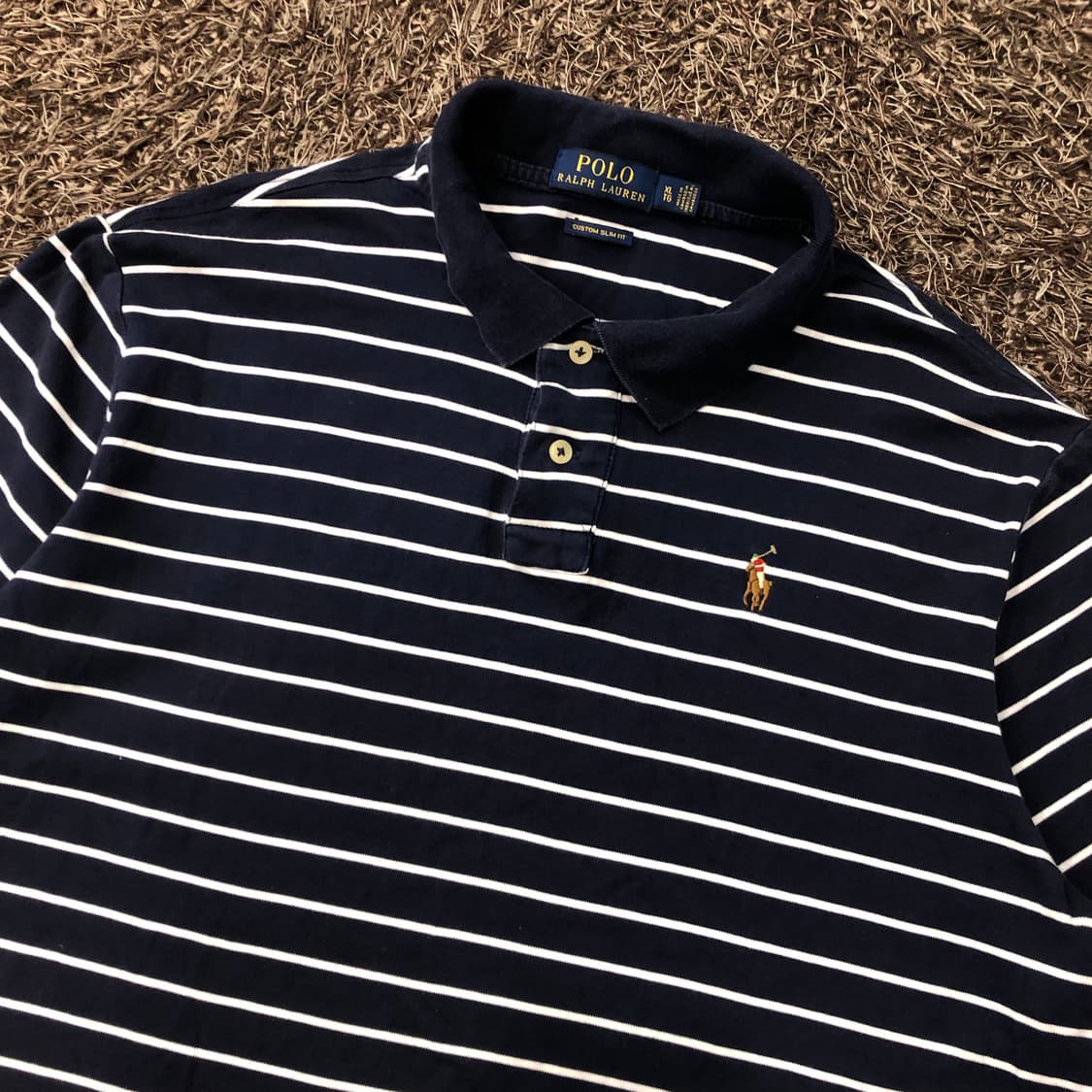 XL 폴로 랄프로렌 스트라이프 포니 PK 카라 반팔 티셔츠 상품이미지2
