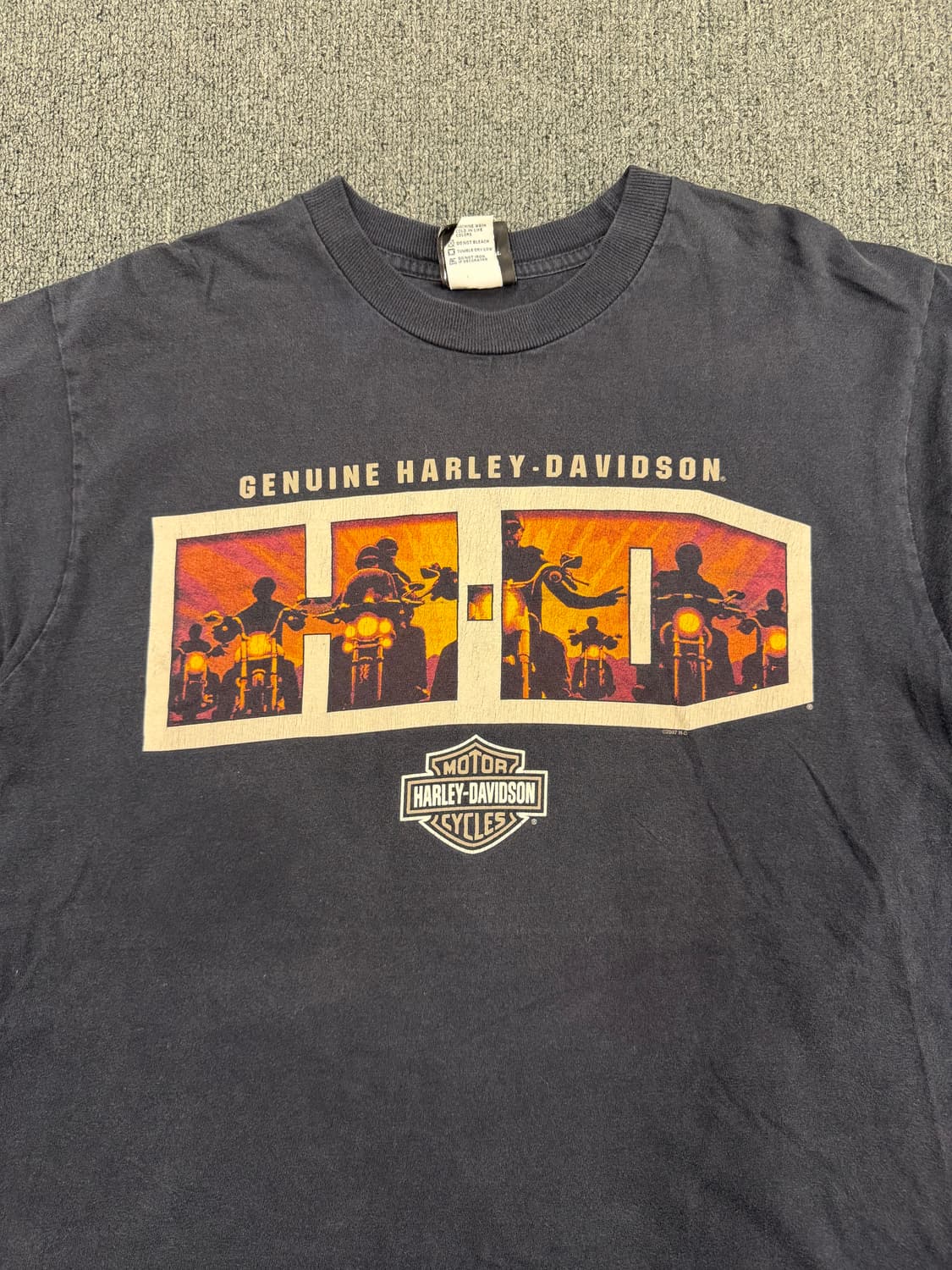 L) 할리데이비슨 빈티지 스모키마운틴 프린팅 반팔 티셔츠 상품이미지2