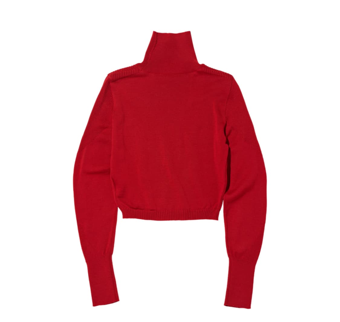 (W) 미스치프 터틀 넥 니트 탑 레드 상품이미지1