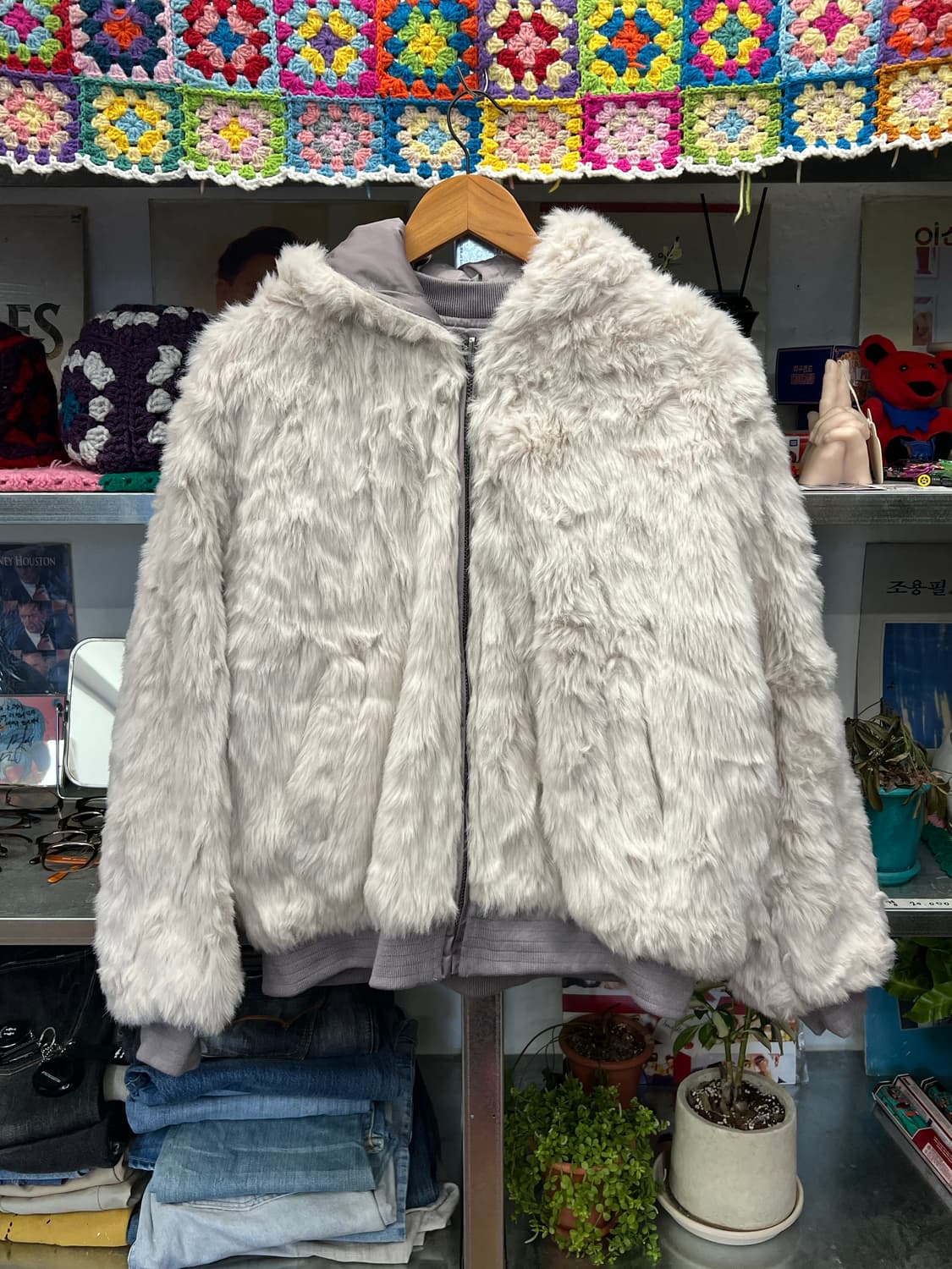 Oversized Faux Fur Hooded Jacket   상품이미지1