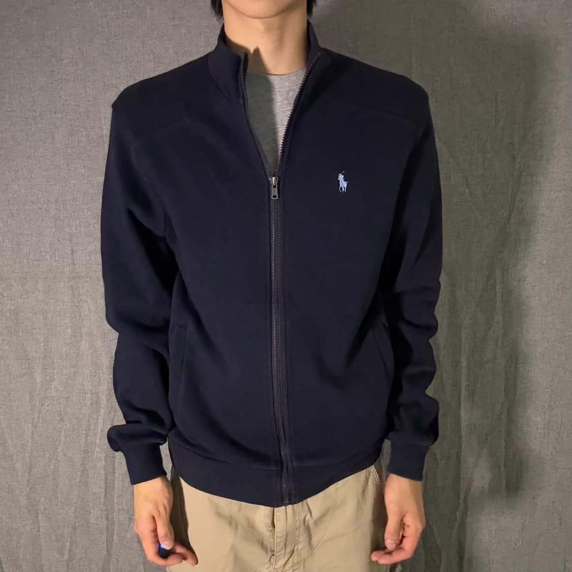 폴로 랄프로렌 네이비 집업 가디건 자수 로고XL 상품이미지1