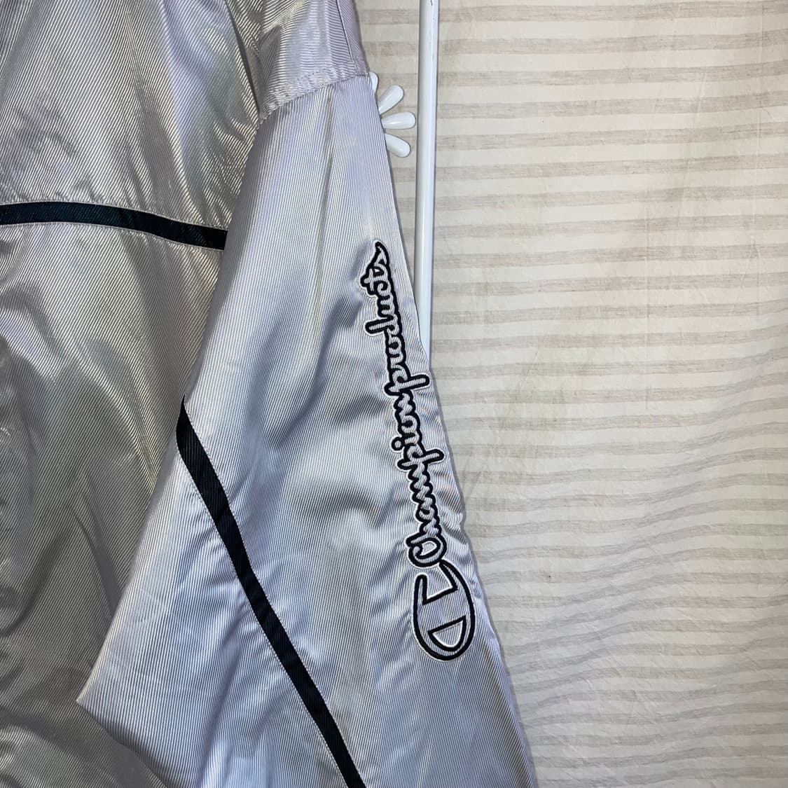 빈티지 챔피언 실버 바람막이 y2k 스트릿 갸루 펑키466 상품이미지4