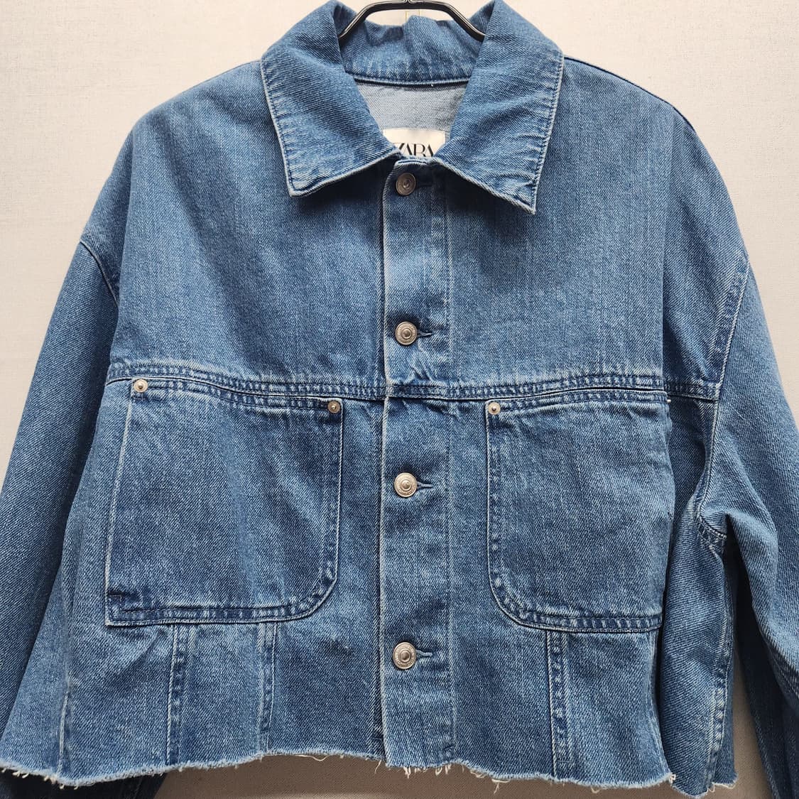 자라 ZARA 빅포켓 크롭 데님 자켓 M(2XL) 상품이미지2