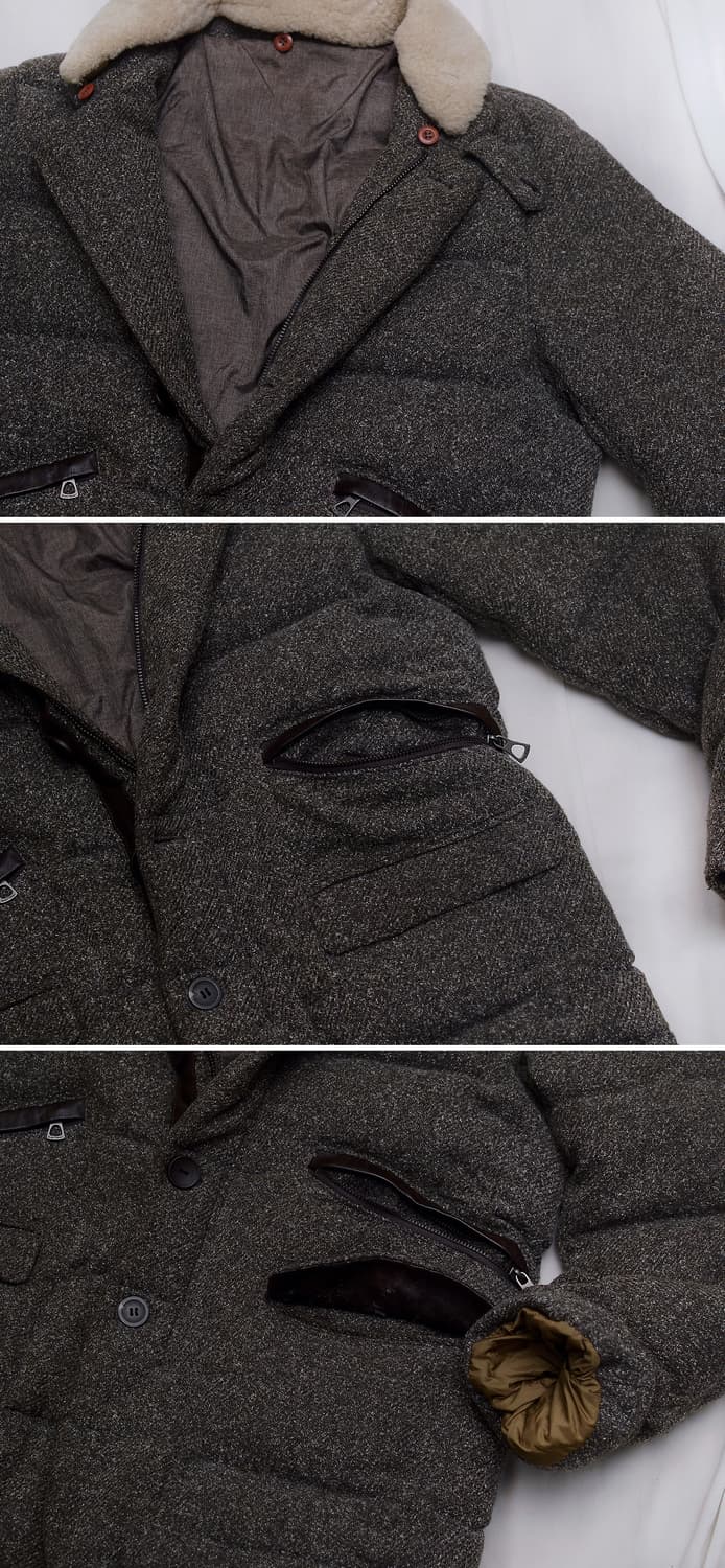 시리즈 (series) 라파예트 양털카라 트위드 다운패딩 자켓 (100) 상품이미지9