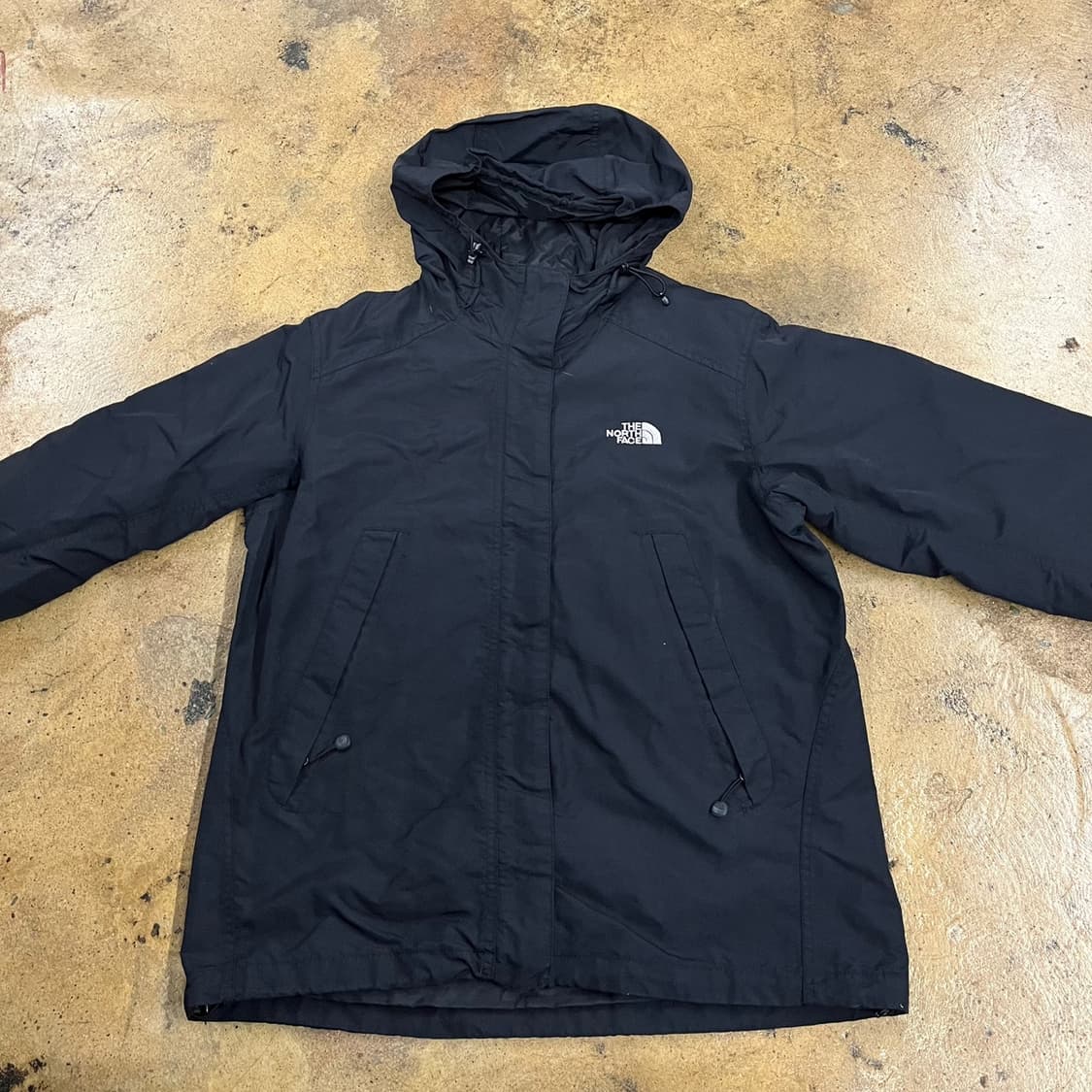 [정품/85] 노스페이스 블랙 후드 바람막이 자켓 b17 상품이미지3